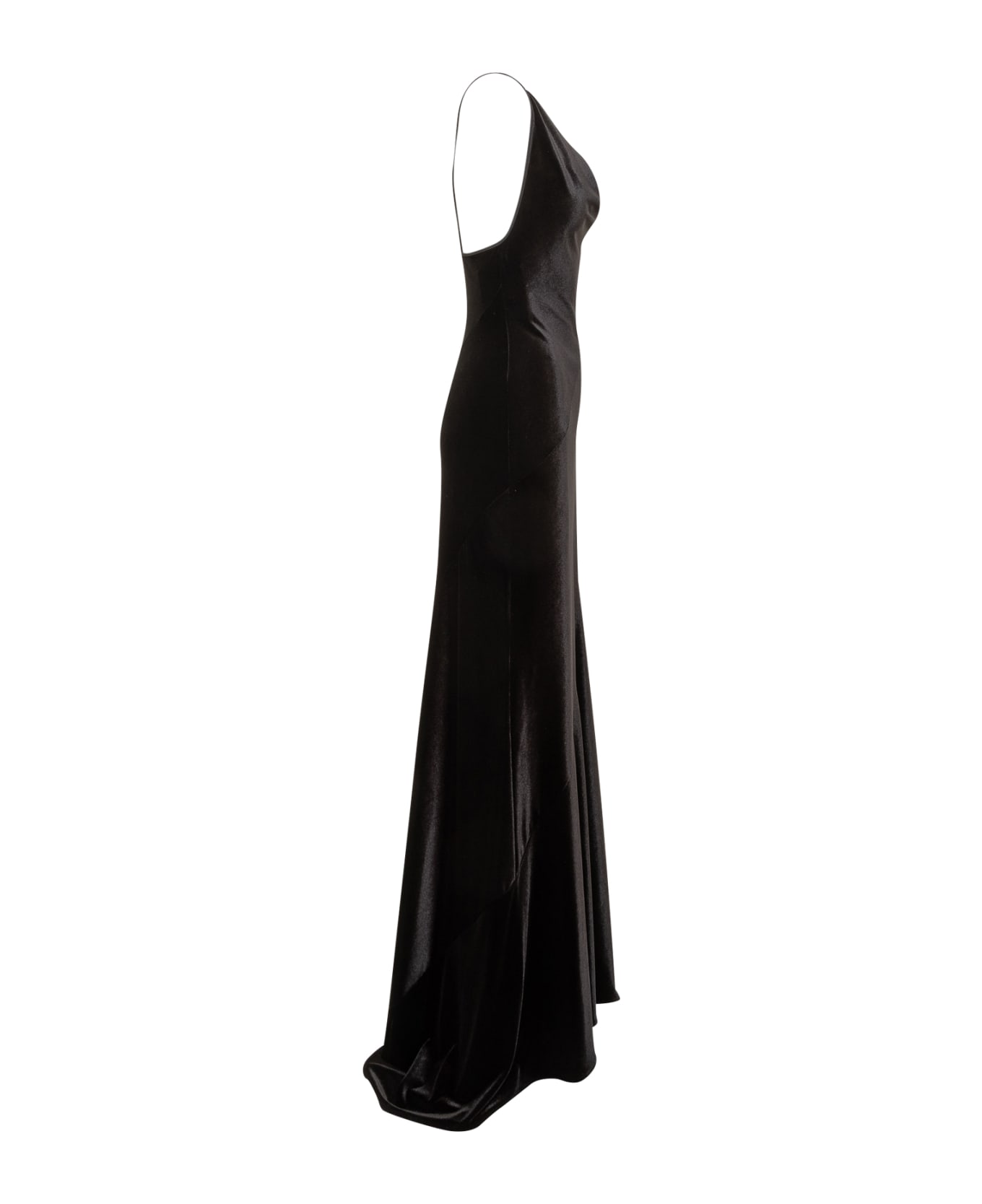 Philosophy di Lorenzo Serafini Velvet Long Dress - NERO