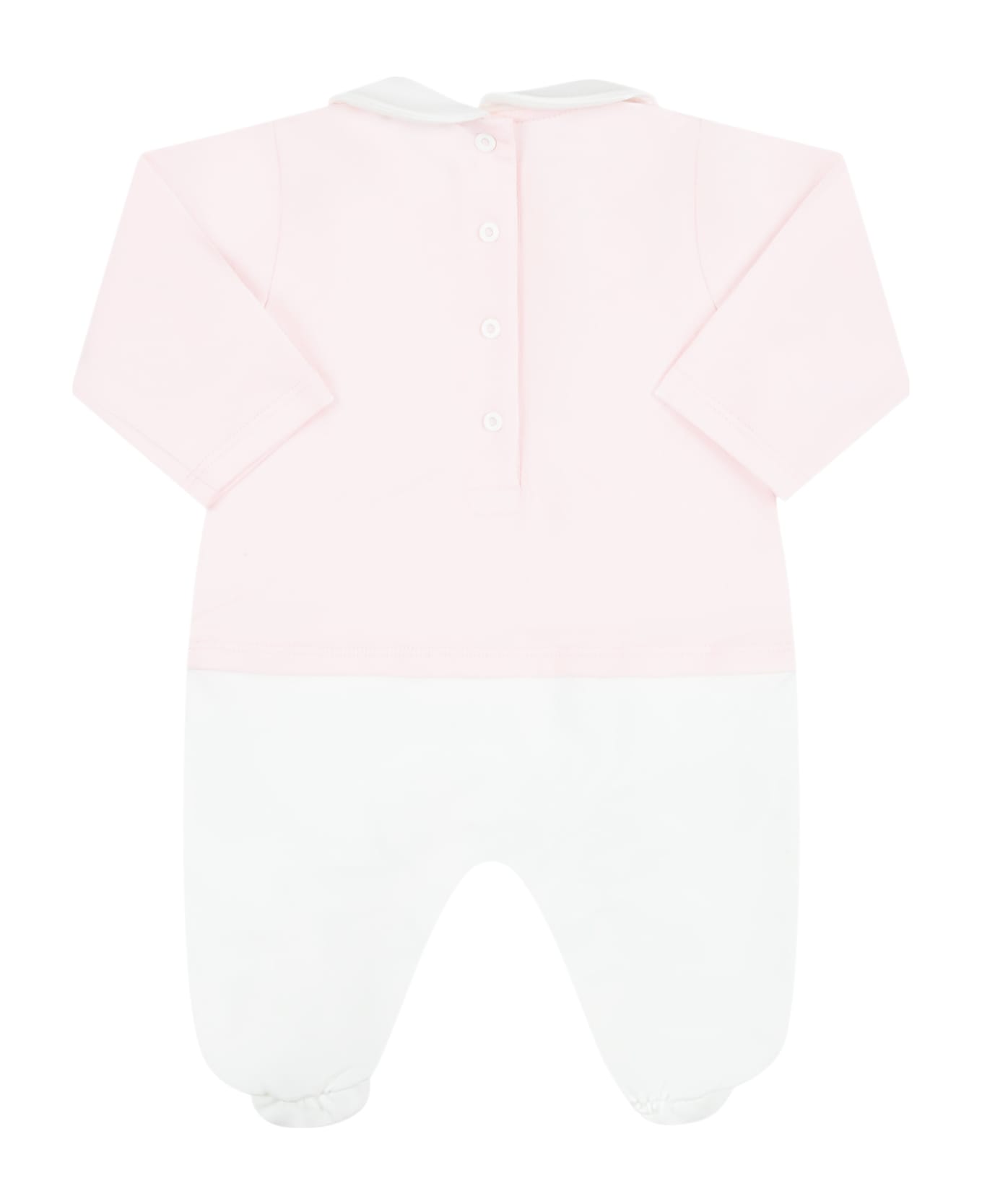 Fendi Multicolor Set For Baby Girl With White Logo - Rosa
