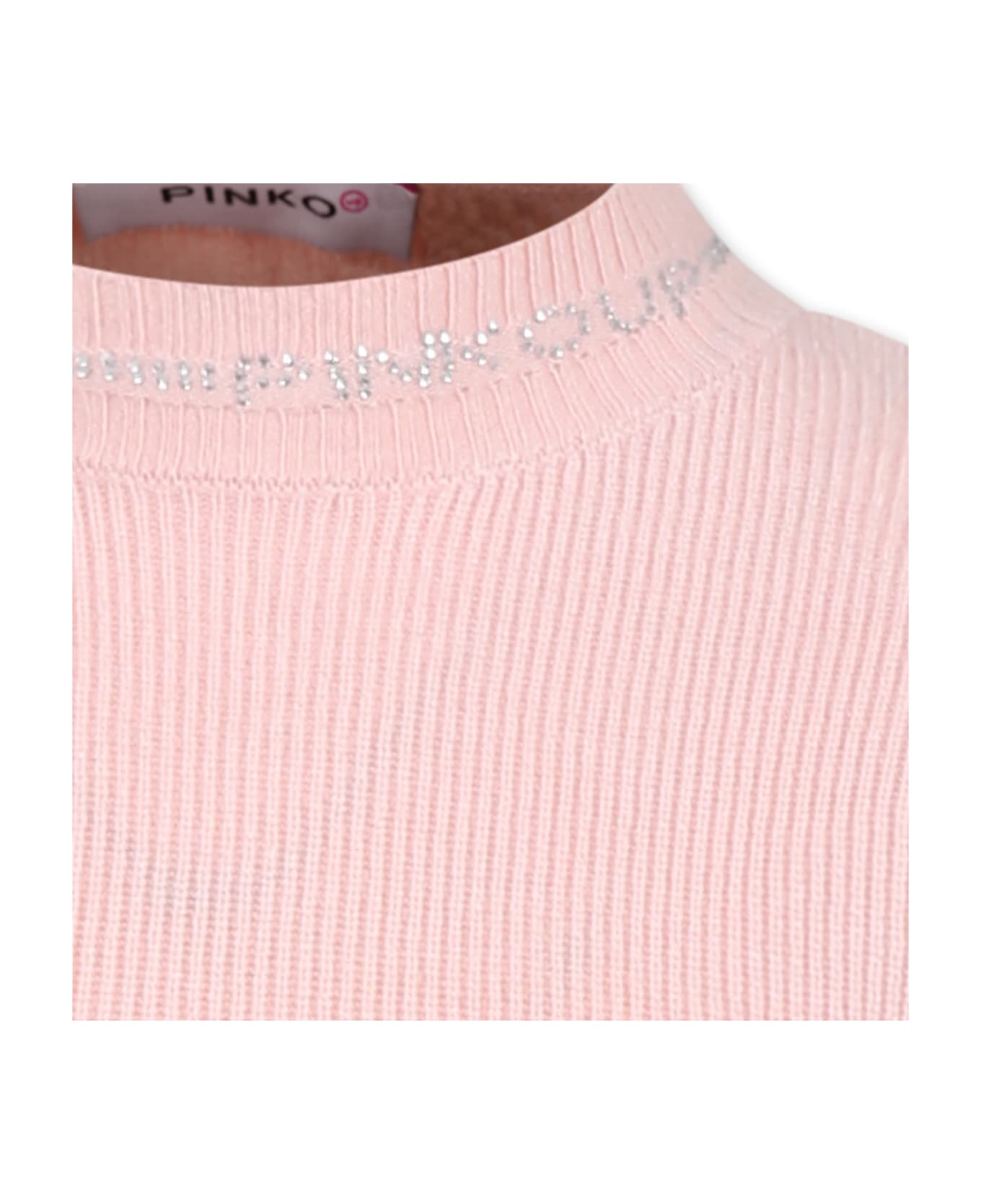 Pinko Pink Turtleneck For Girl - Pink