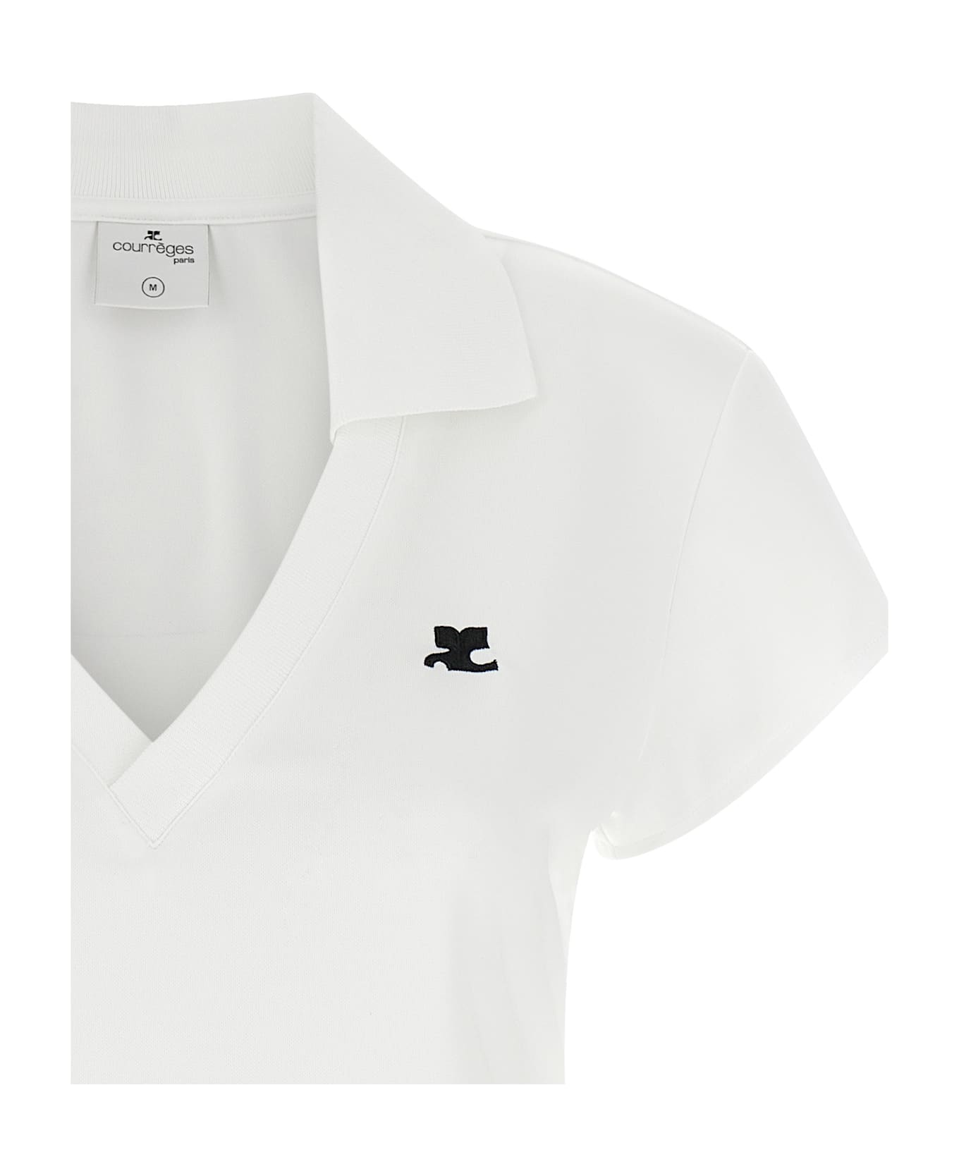 Courrèges 'sports Cropped' T-shirt - White