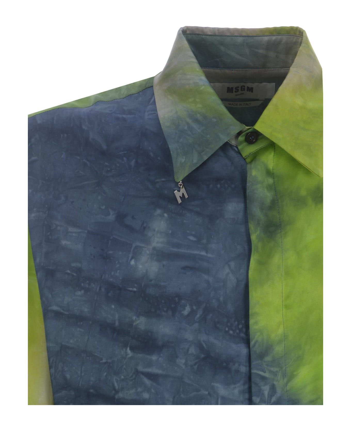MSGM Shirt Msgm Fluid In Viscose - Verde シャツ