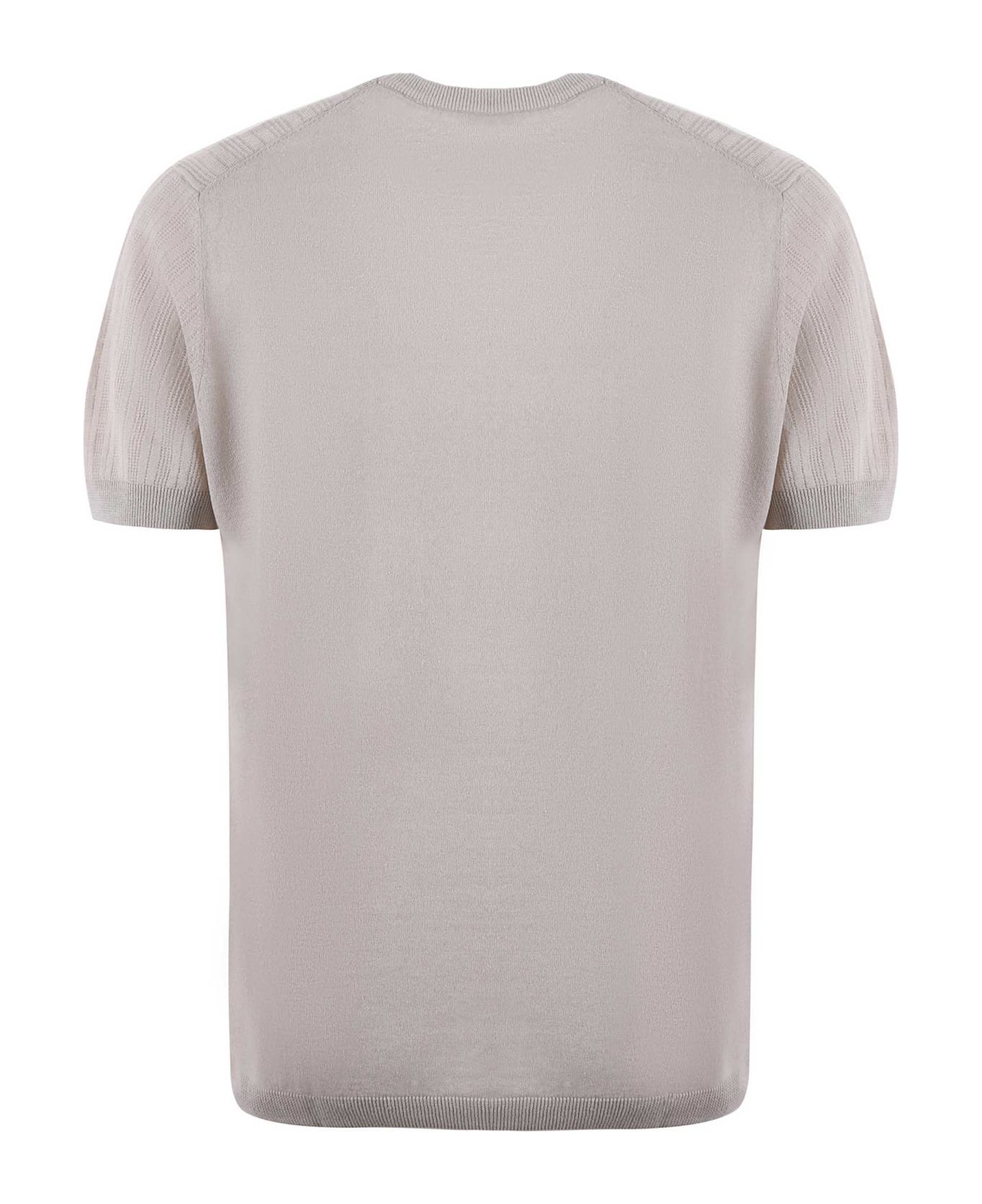 Paolo Pecora T-shirt In Cotton Thread - Beige