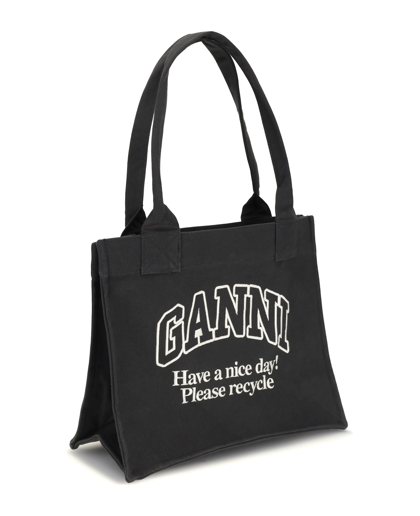 Ganni Logo Canvas Tote Bag