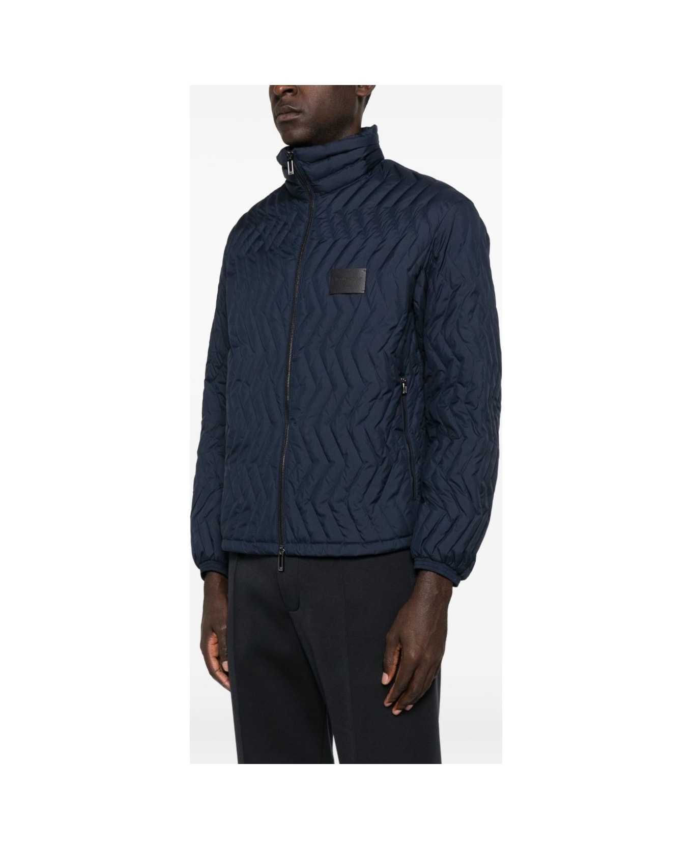 Emporio Armani Quilted Down Jacket - Blue