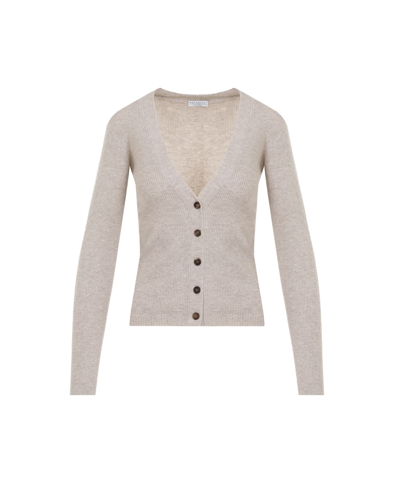 Brunello Cucinelli Lurex Cardigan - Sabbia