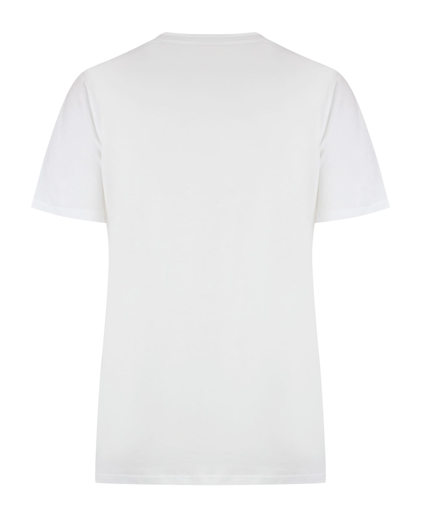 Elisabetta Franchi Cotton Crew-neck T-shirt - White