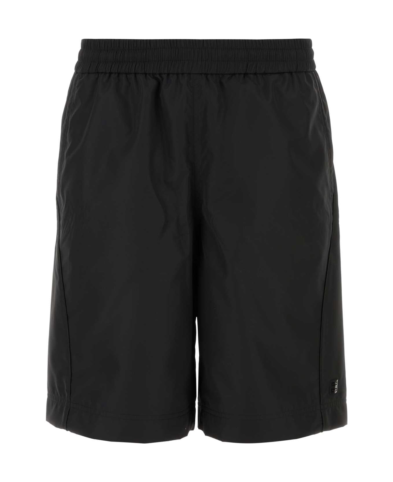 Givenchy Black Polyester Bermuda Shorts - BLACK