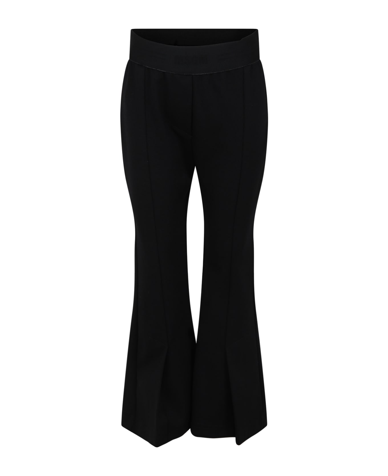 MSGM Black Trousers For Girl - Nero ボトムス