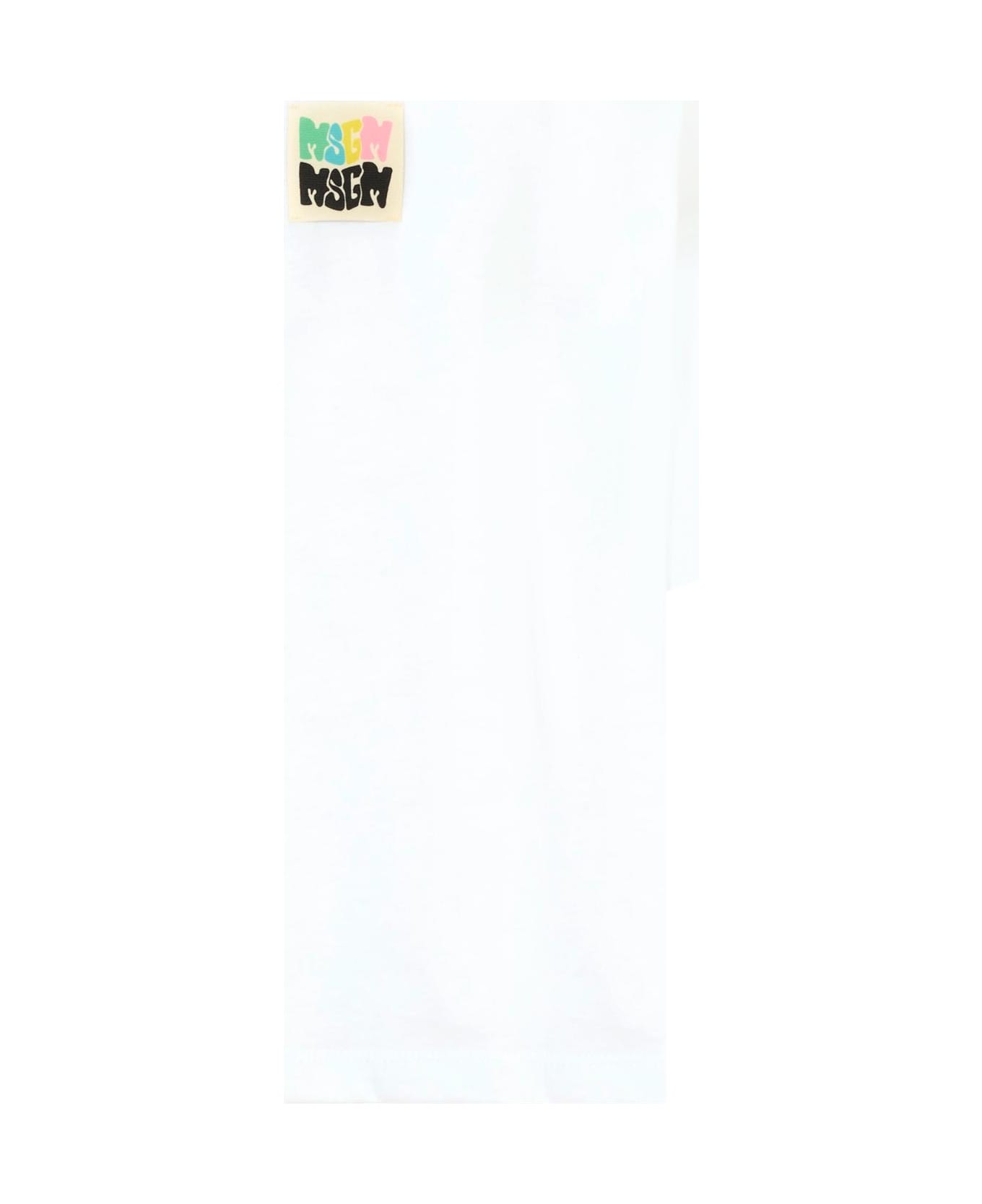 MSGM White T-shirt For Girl With Logo - White