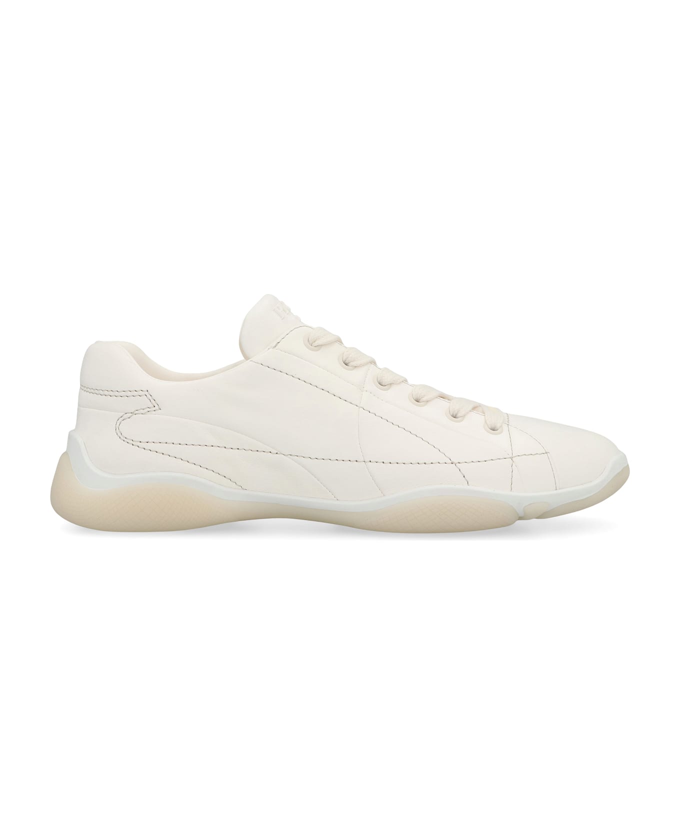 Prada Leather Low-top Sneakers - Avorio