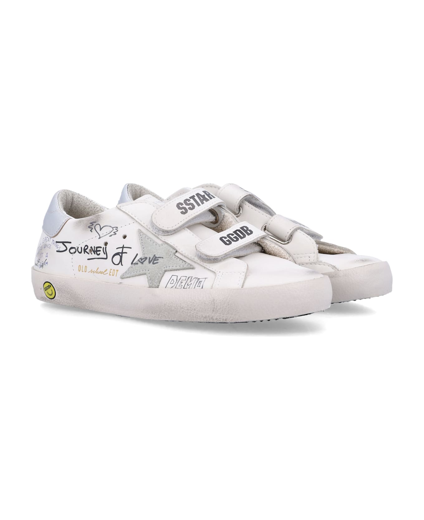 Golden Goose Kid - Old School Sneakers - WHITE/ICE