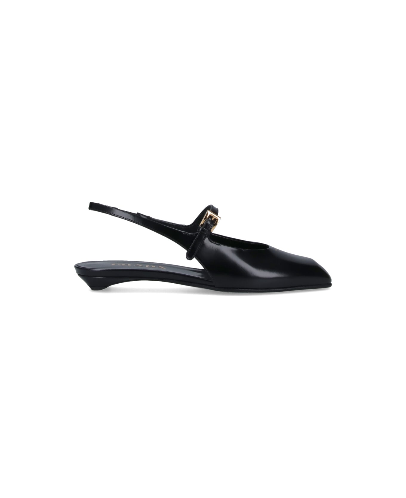 Prada Logo Slingback Pumps - Black  
