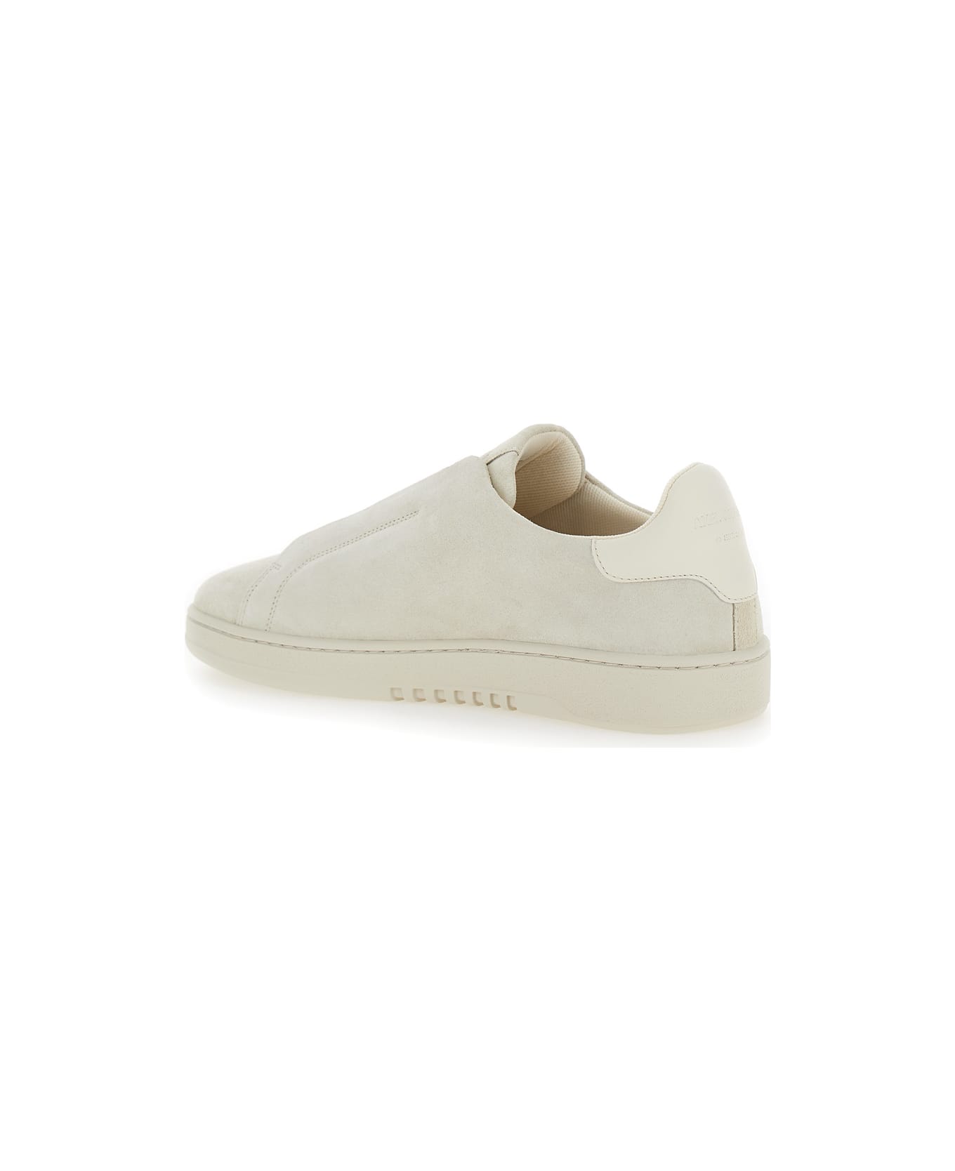 Axel Arigato 'dice Laceless' White Low Top Slip-on Sneakers In Suede Man - White