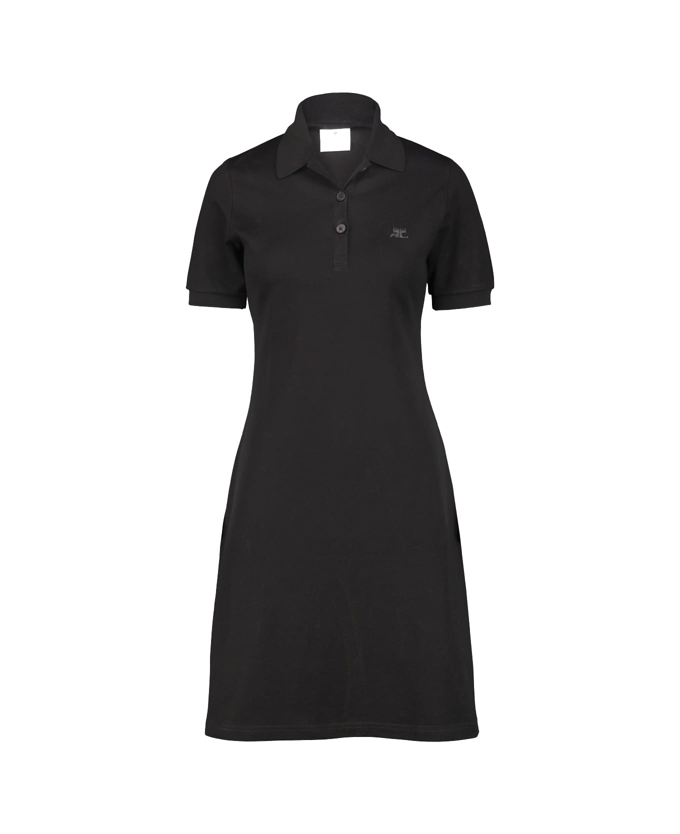 Courrèges Courrège Polo Piquè Mini Dress - Black