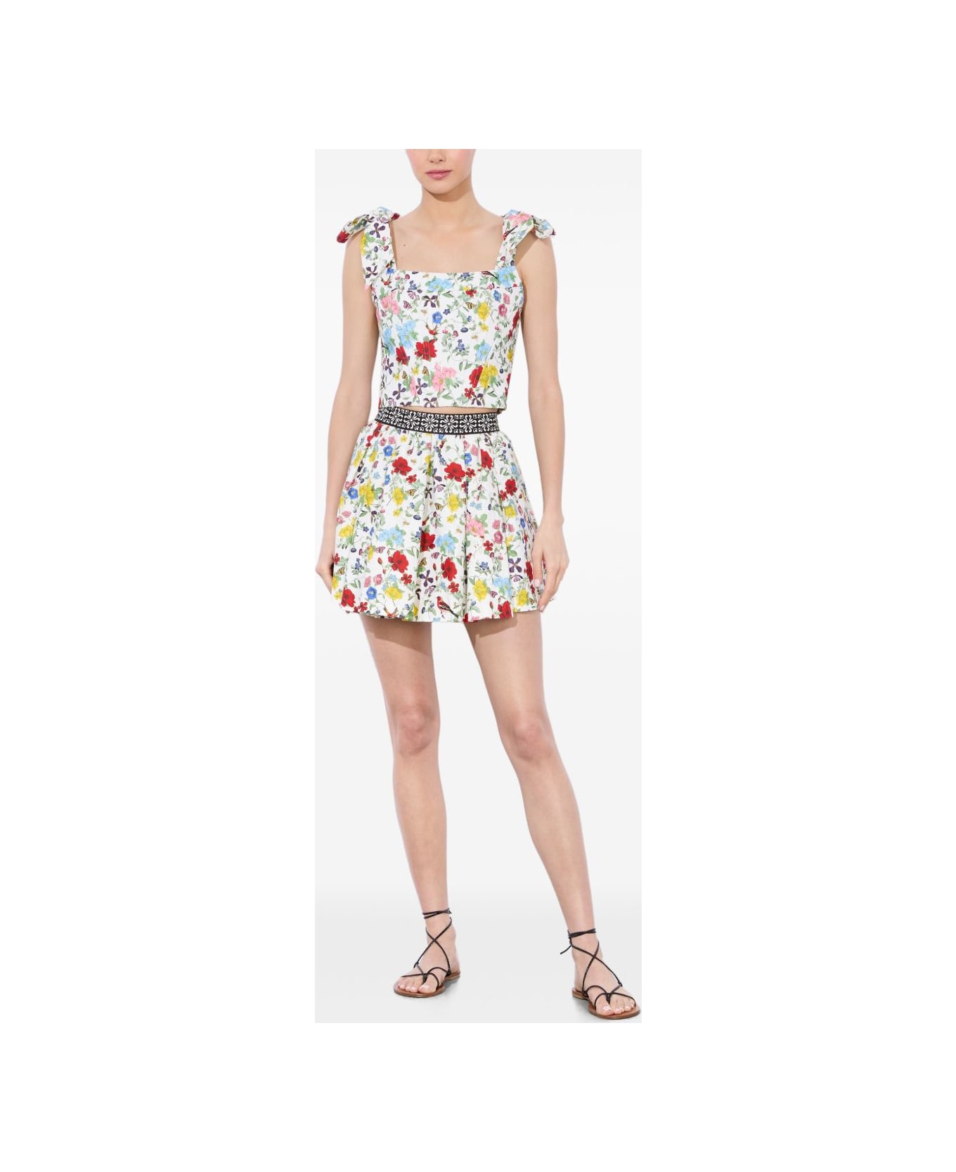Alice + Olivia Haven Lin And Cotton Mini Skirt - MultiColour