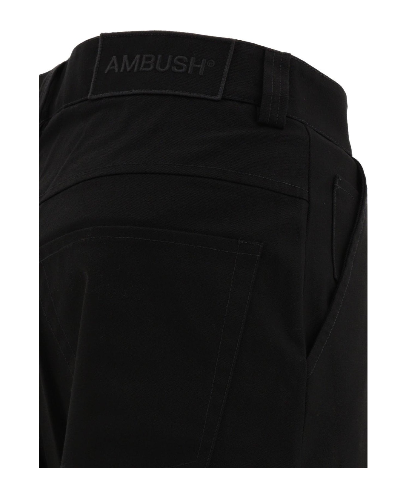 AMBUSH Logo Embroidered Zip Up Trousers ボトムス
