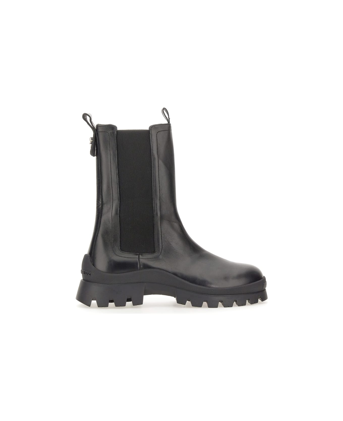 Dsquared2 Leather Boot - BLACK