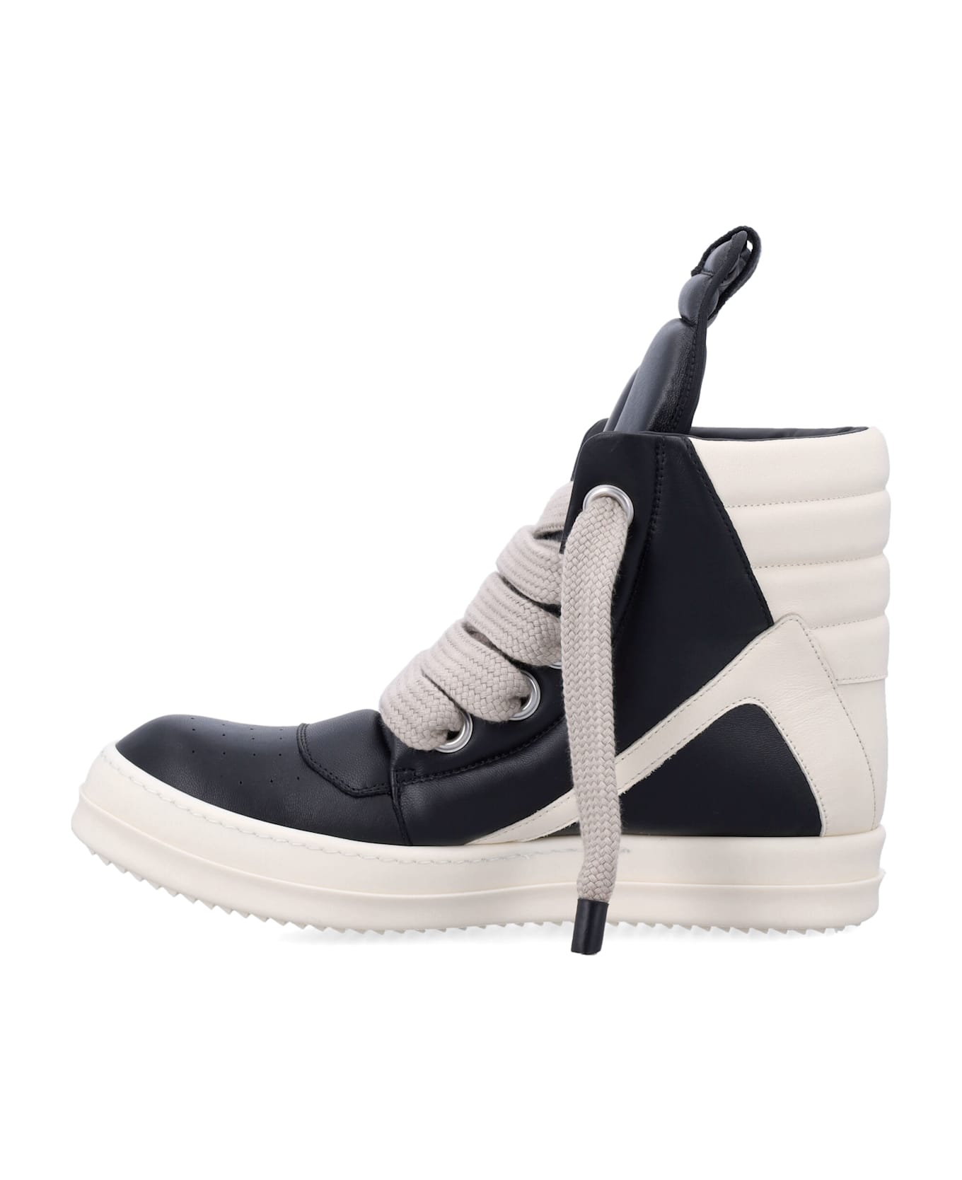 Rick Owens Jumbolaced Geobasket - BLACK MILK MILK