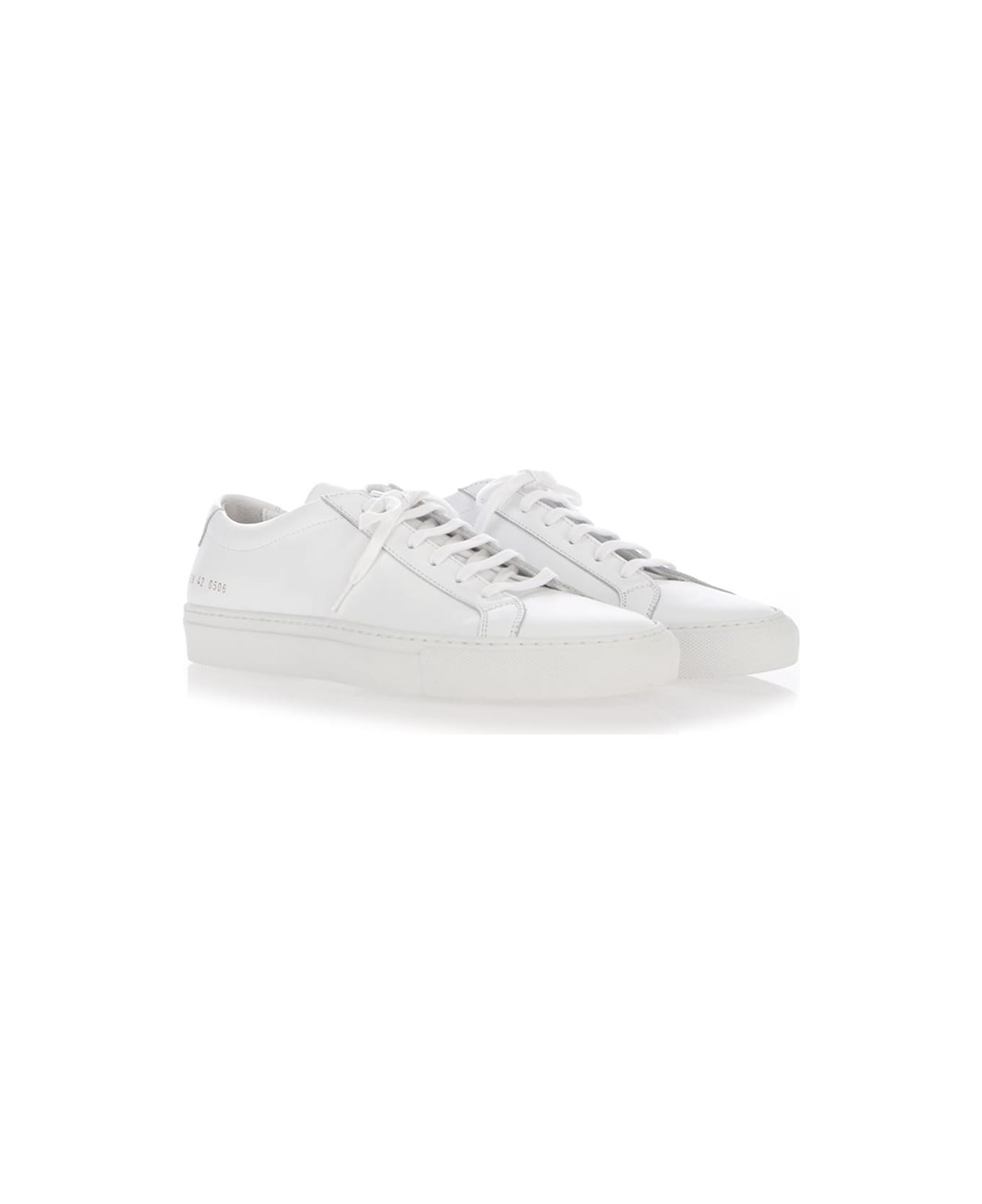 Common Projects Total White 'achilles' Sneakers - WHITE