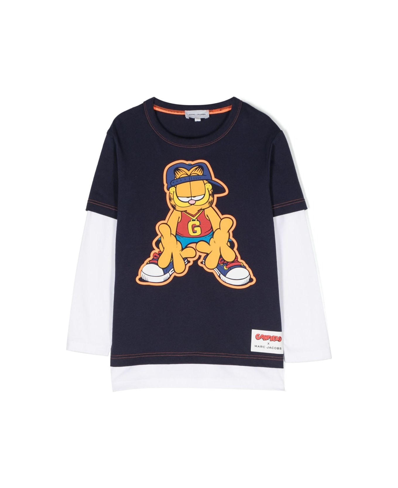 Little Marc Jacobs Marc Jacobs T-shirt Garfield Blu In Cotone Bambino - Blu Tシャツ＆ポロシャツ
