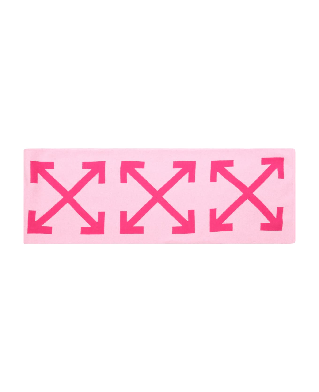 Off-White Pink Scarf For Girl With Arrows - Fuchsia