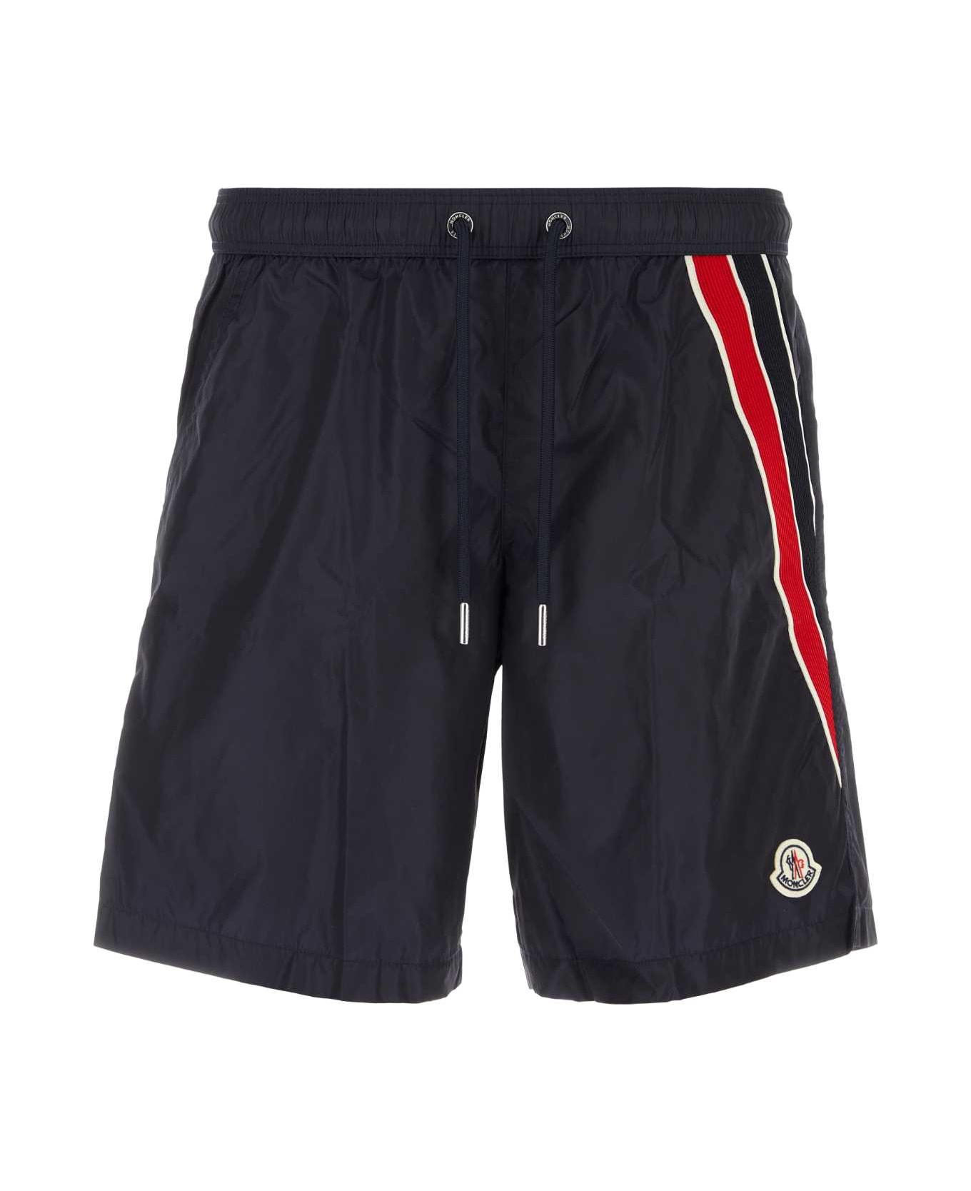 Moncler Navy Blue Nylon Swimming Shorts - 778