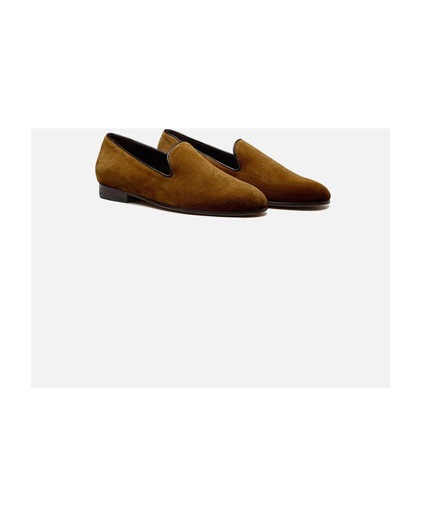 CB Made in Italy Suede Slip-on Positano - Tobacco ローファー＆デッキシューズ