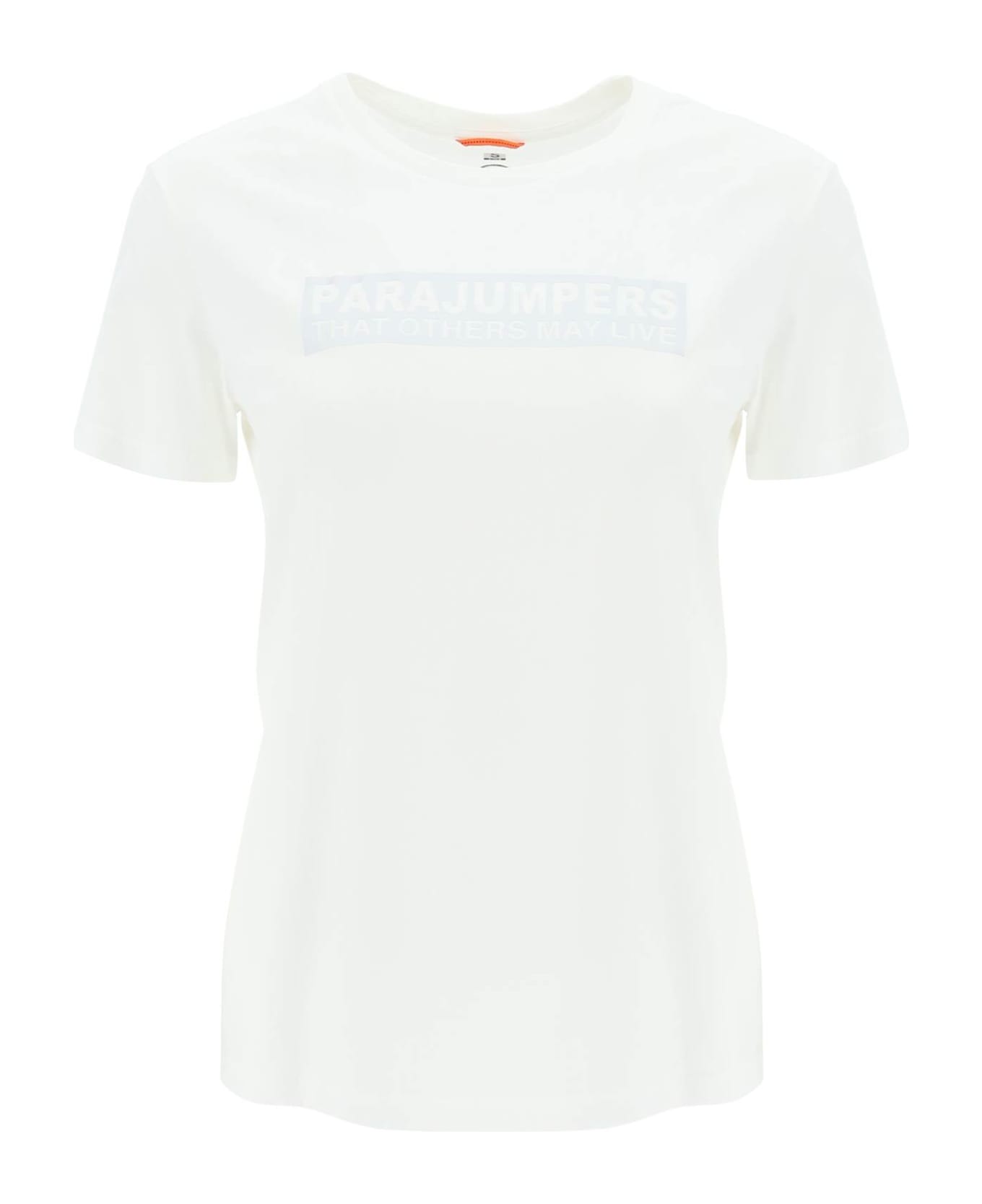 Parajumpers 'box' Slim Fit Cotton T-shirt - OFF-WHITE (White)