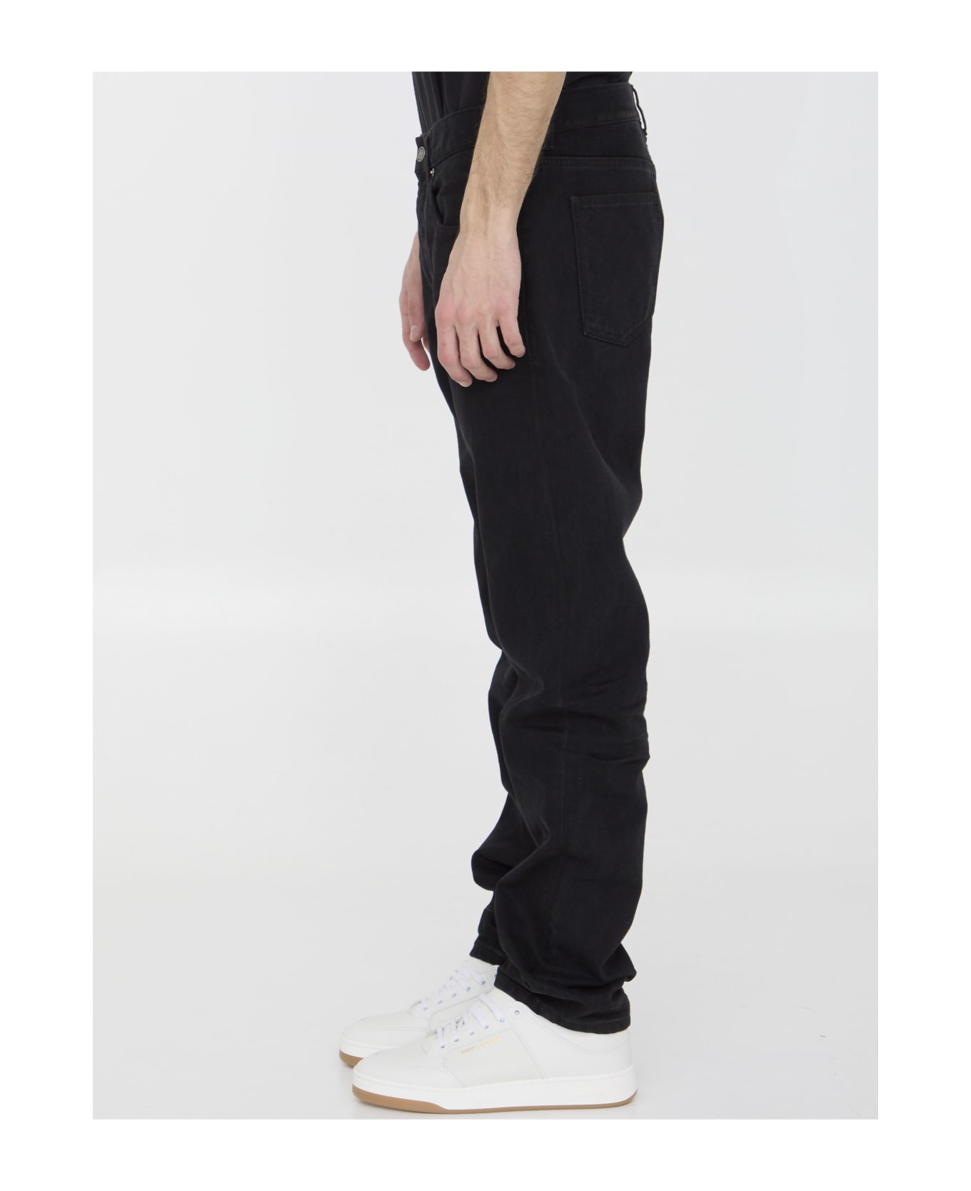 Saint Laurent Straight Baggy Jeans - BLACK