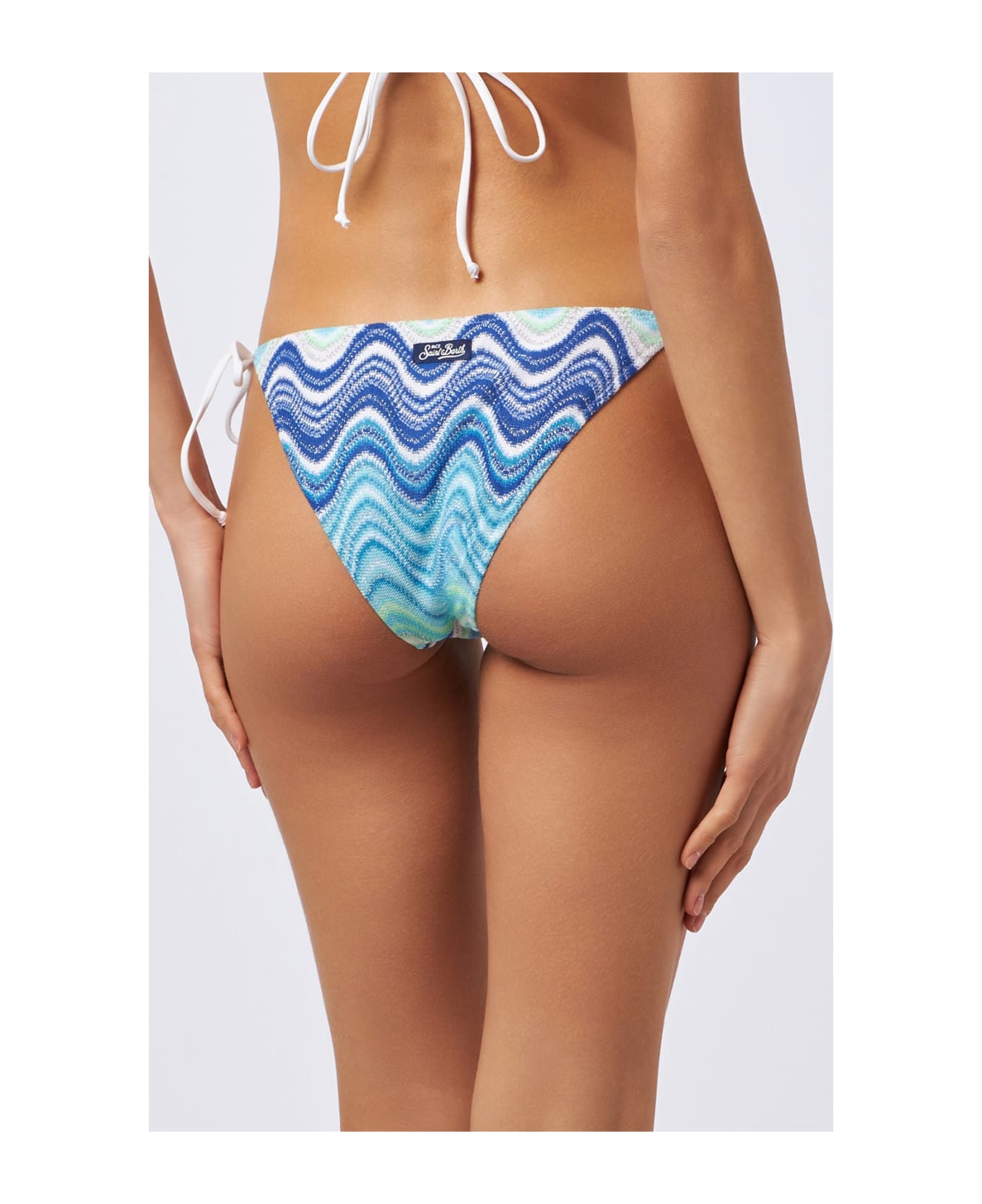 MC2 Saint Barth Woman Raschel Classic Swim Briefs Virgo - BLUE