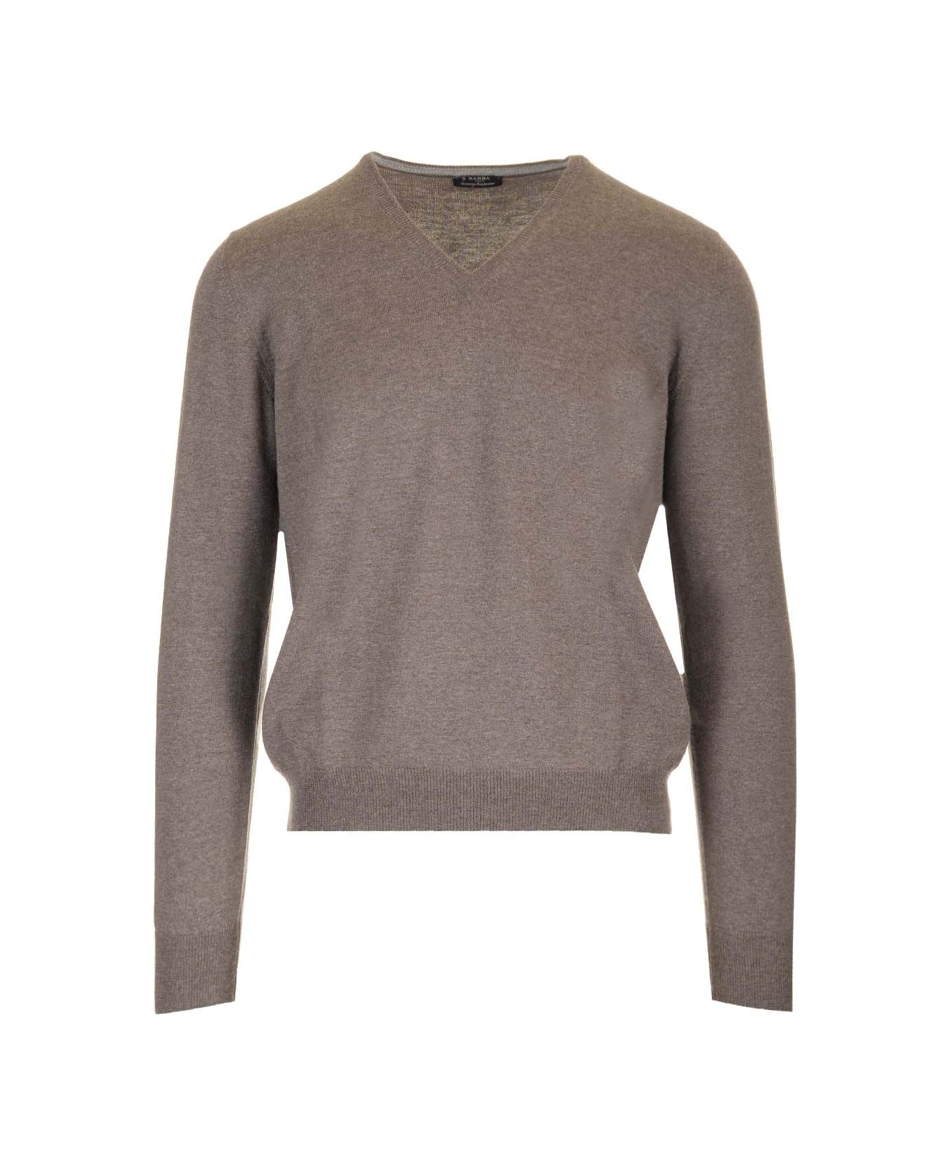 Barba Napoli Merino Wool Sweater - Beige