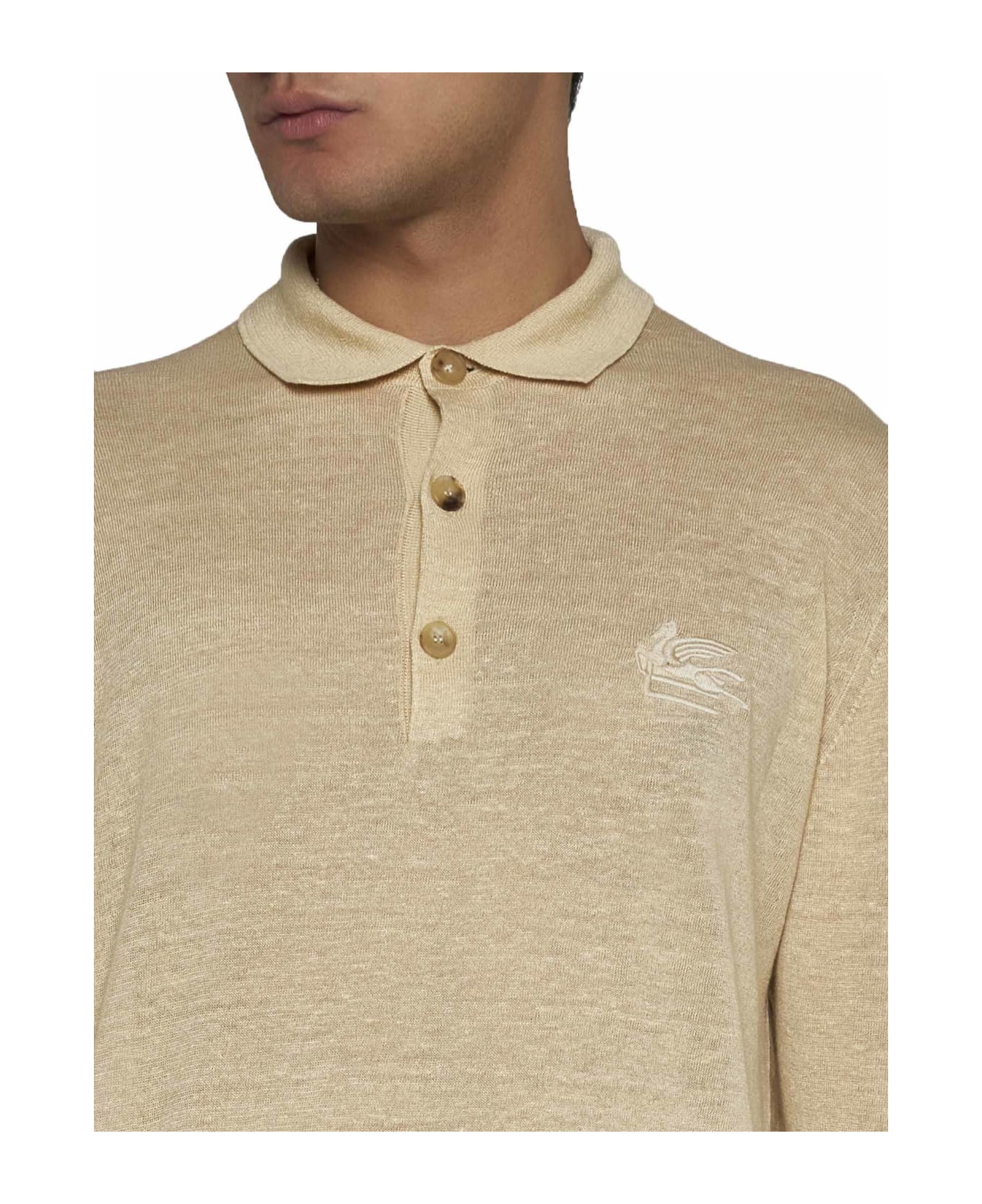 Etro Logo Embroidery Polo Shirt - Sabbia 2 ポロシャツ