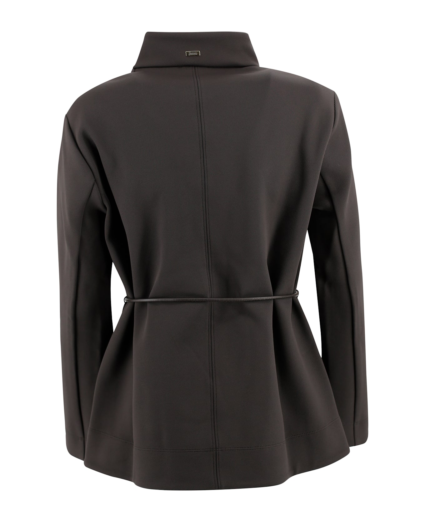 Herno Padded Jacket With Fabric Sleeves - Brown