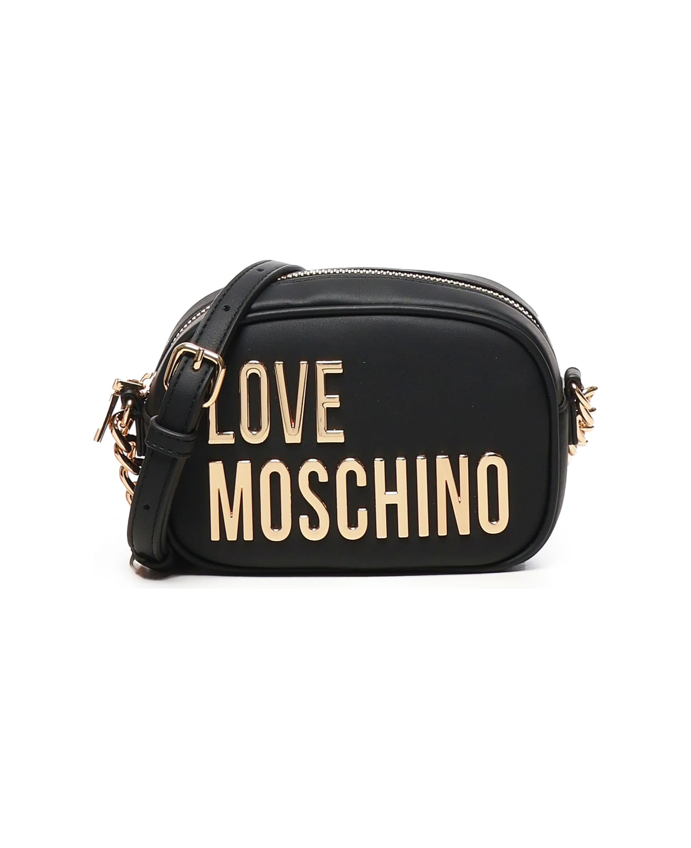 Love Moschino Logo Shoulder Bag - Black