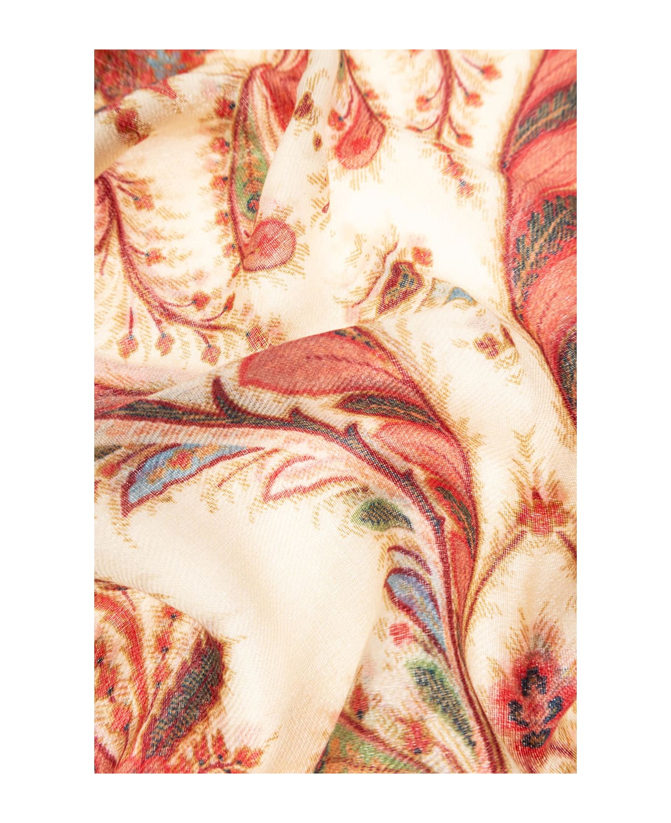Etro Scarf With Floral Motif - NEUTRALS