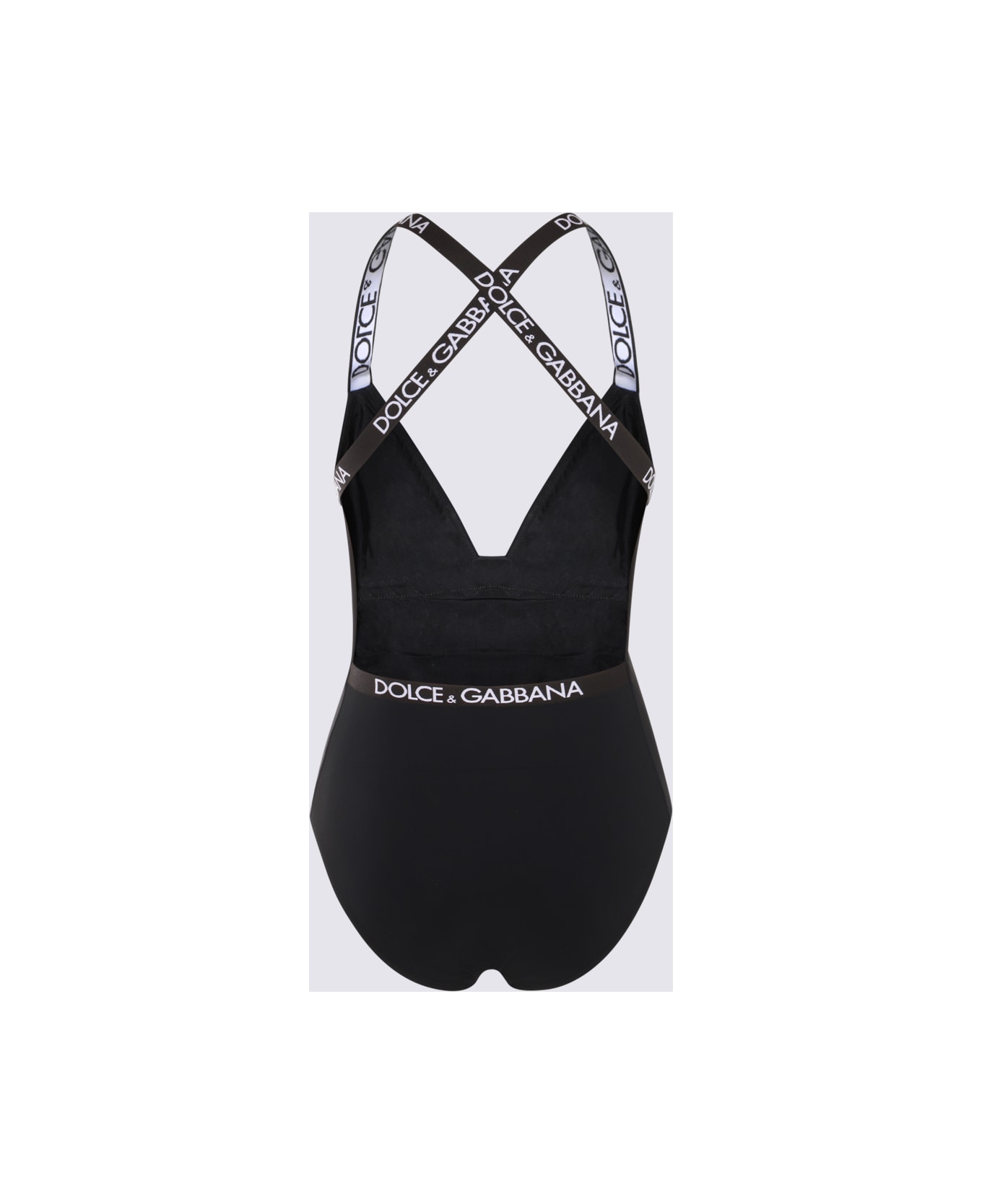 Dolce & Gabbana Black And White Swimsuit - Black
