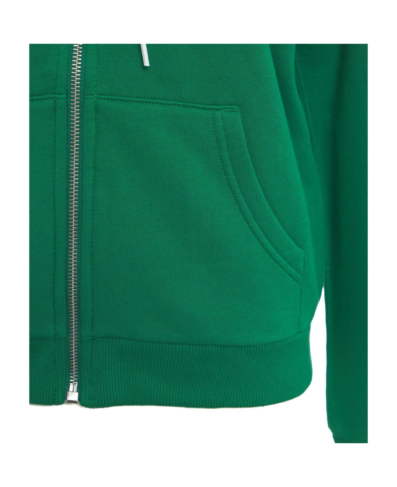 Polo Ralph Lauren Logo Embroidered Zipped Hoodie - Verde