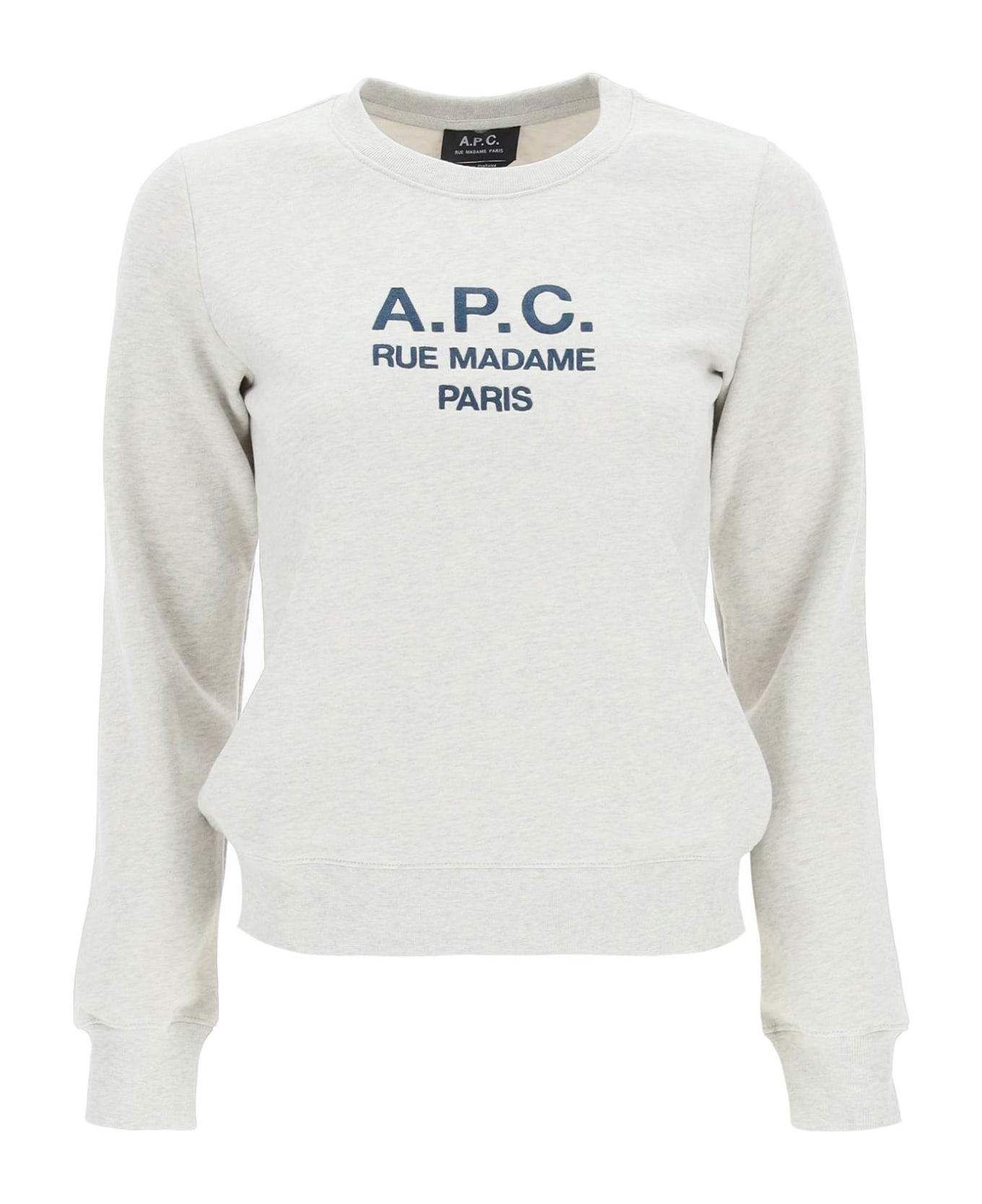 A.P.C. Tina Logo Sweatshirt - Heathered ecru フリース