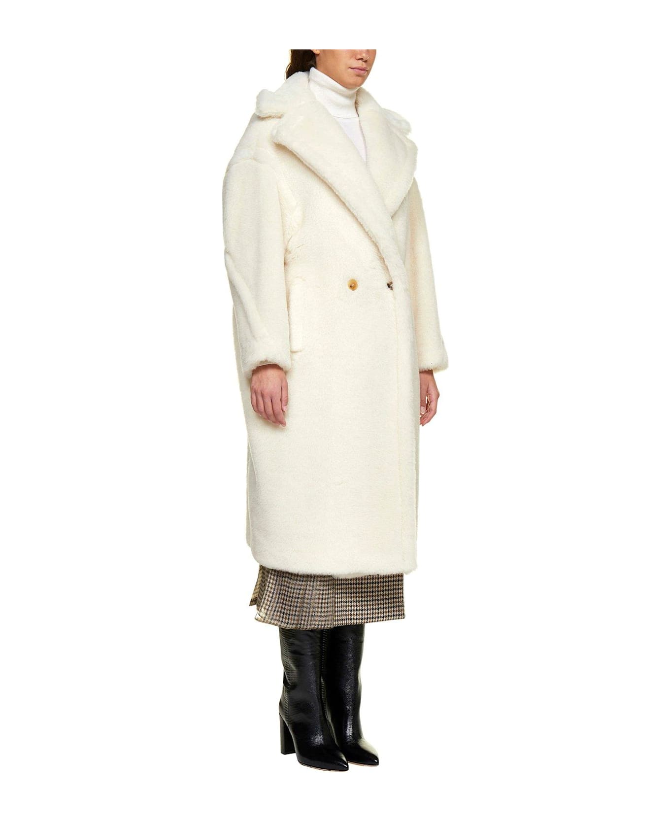 Max Mara Teddy Bear Icon Coat - WHITE