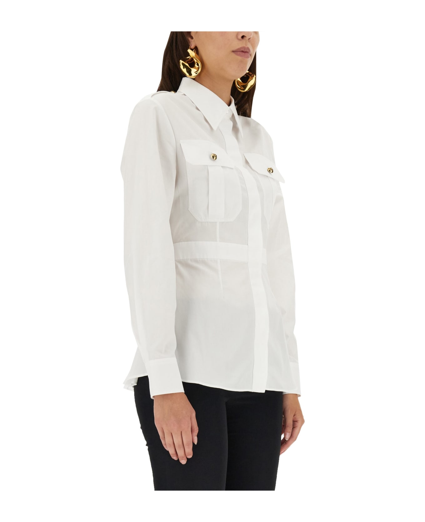 Alexander McQueen Peplum Shirt - Opticalwhite シャツ