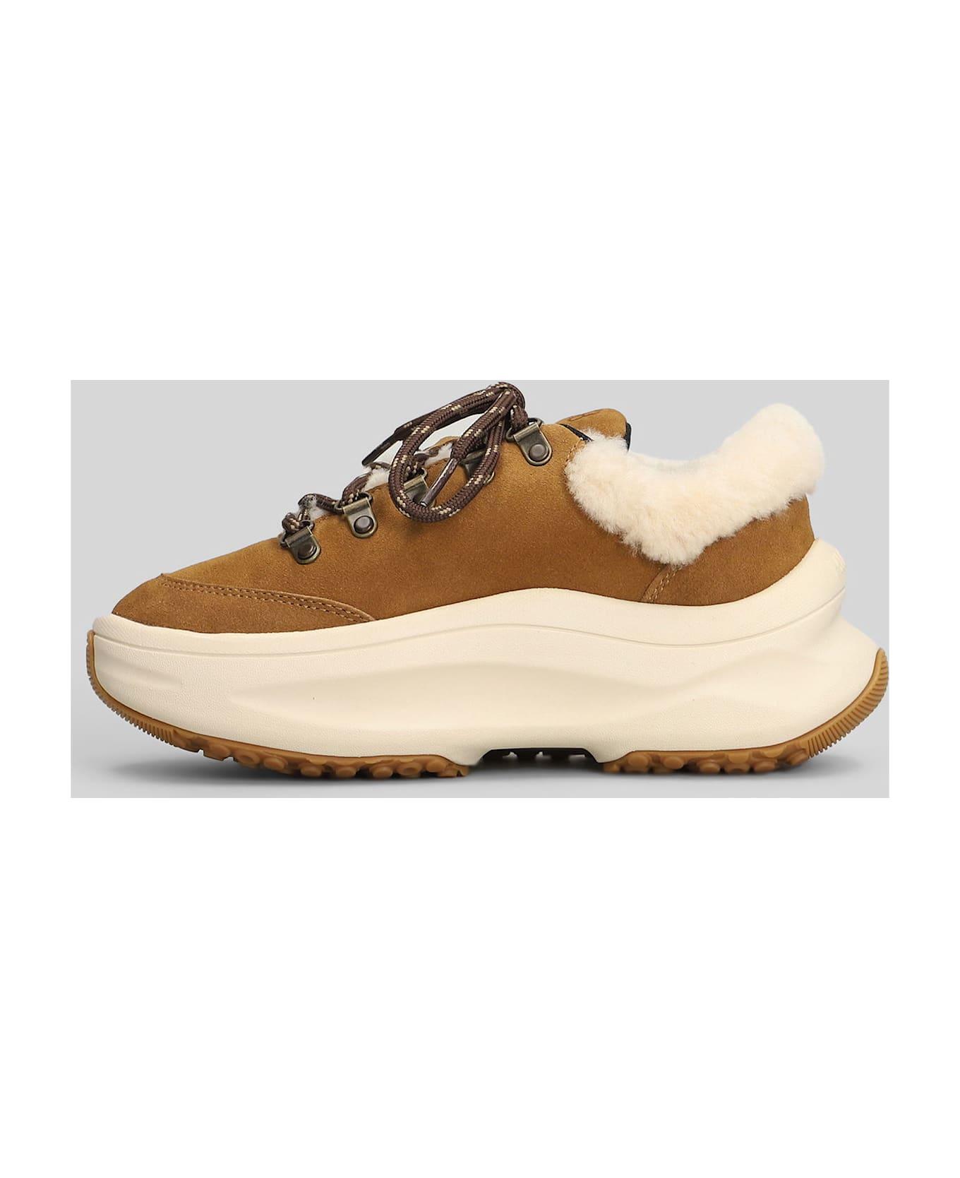 Moon Boot Mb Moon247 City Sneakers In Brown Suede - brown