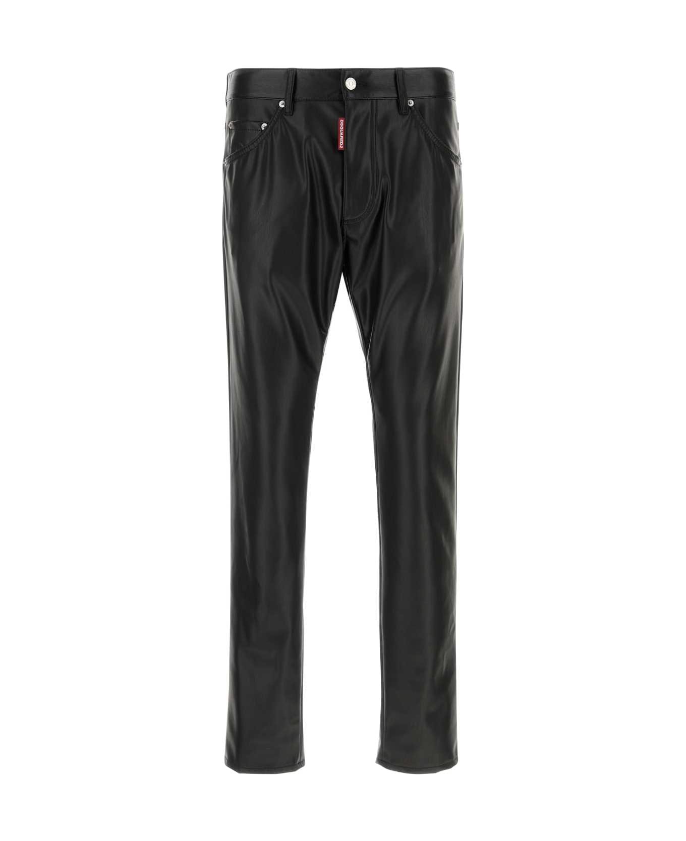 Dsquared2 Synthetic Leather Pant - Black