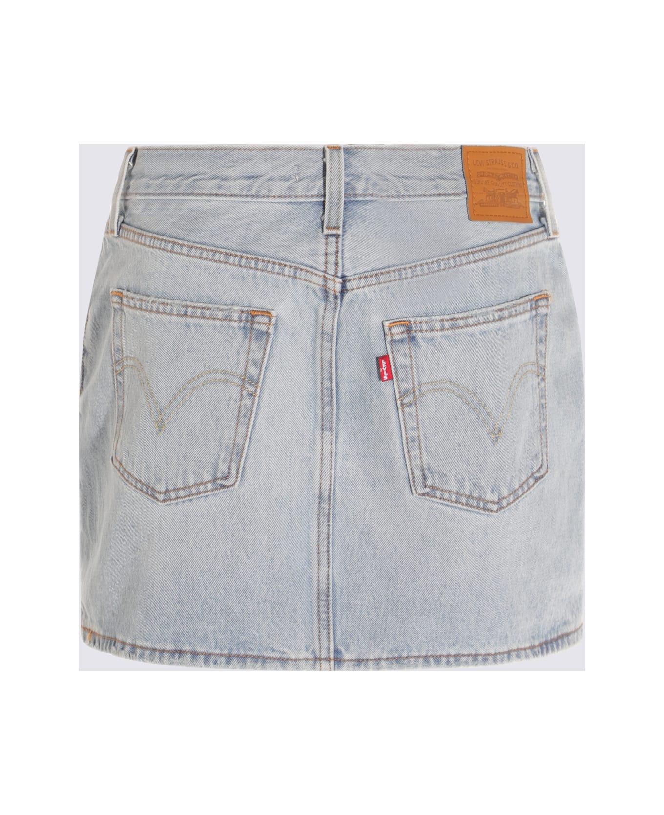Levi's Light Blue Cotton Mini Skirt