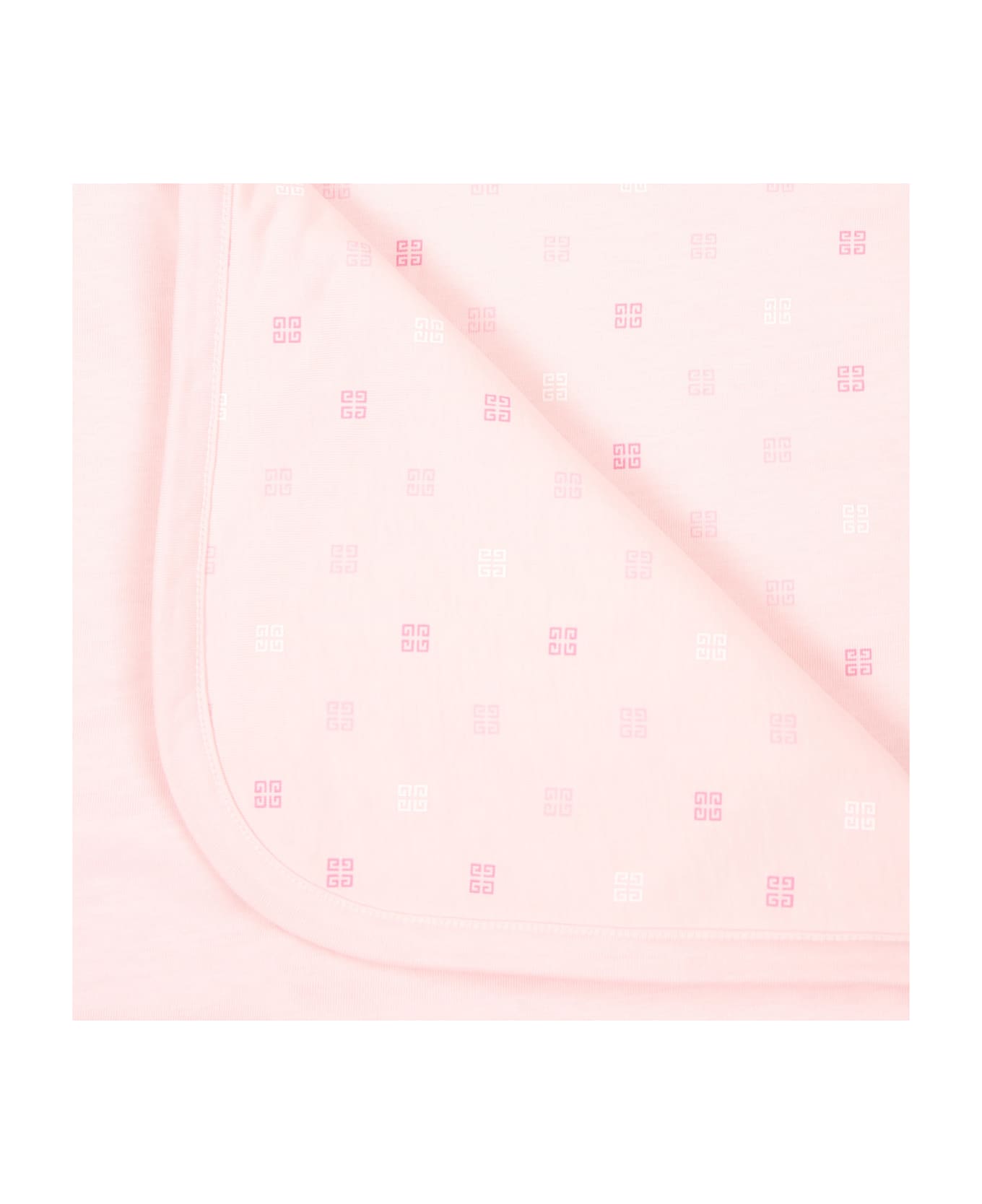 Givenchy Pink Blanket For Baby Girl With Logo - Pink