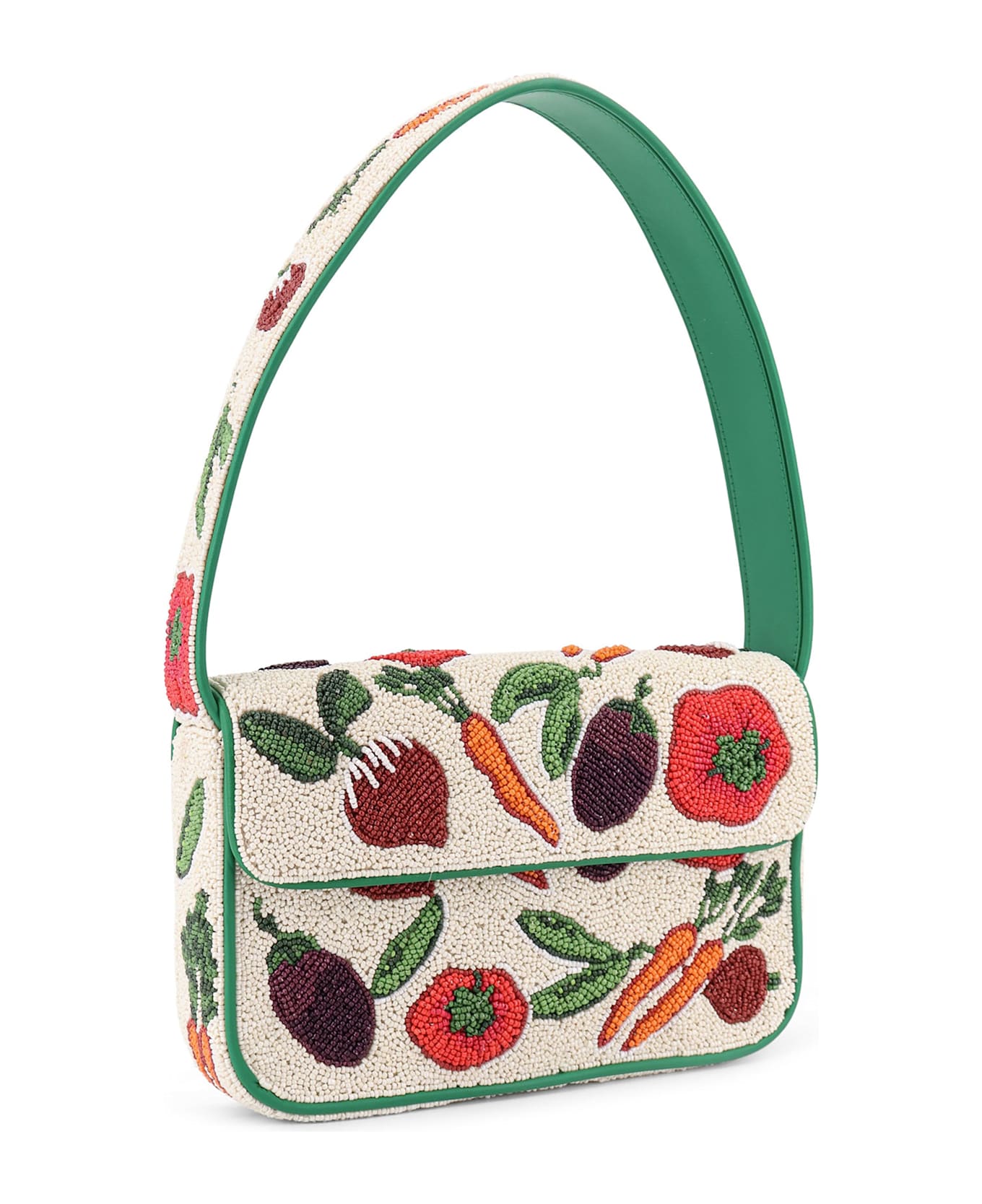 STAUD Tommy Beaded Bag Shoulder Bag With All-over Beads - CRUDITE