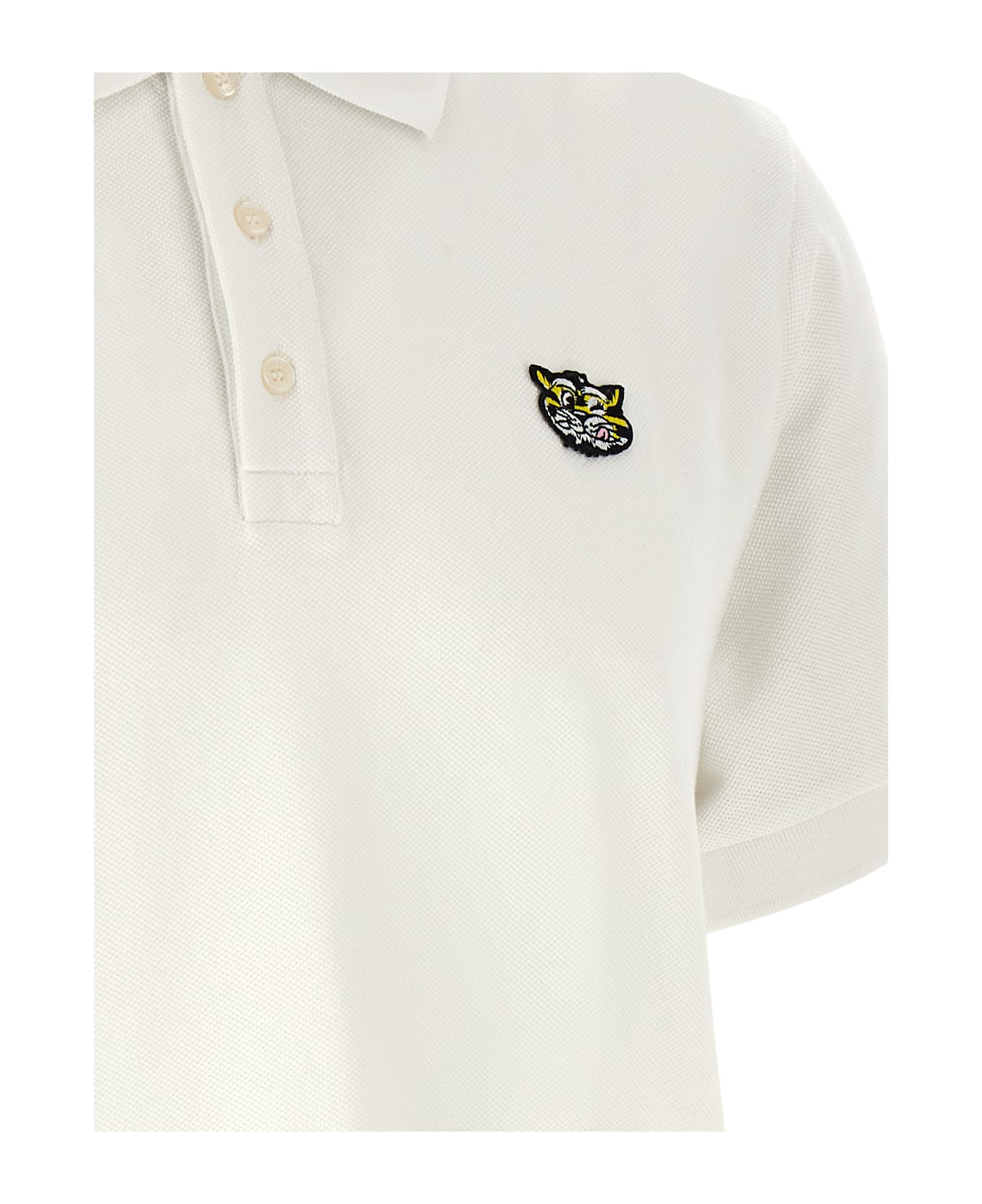 Kenzo 'wild Tiger Gots' Polo Shirt - White