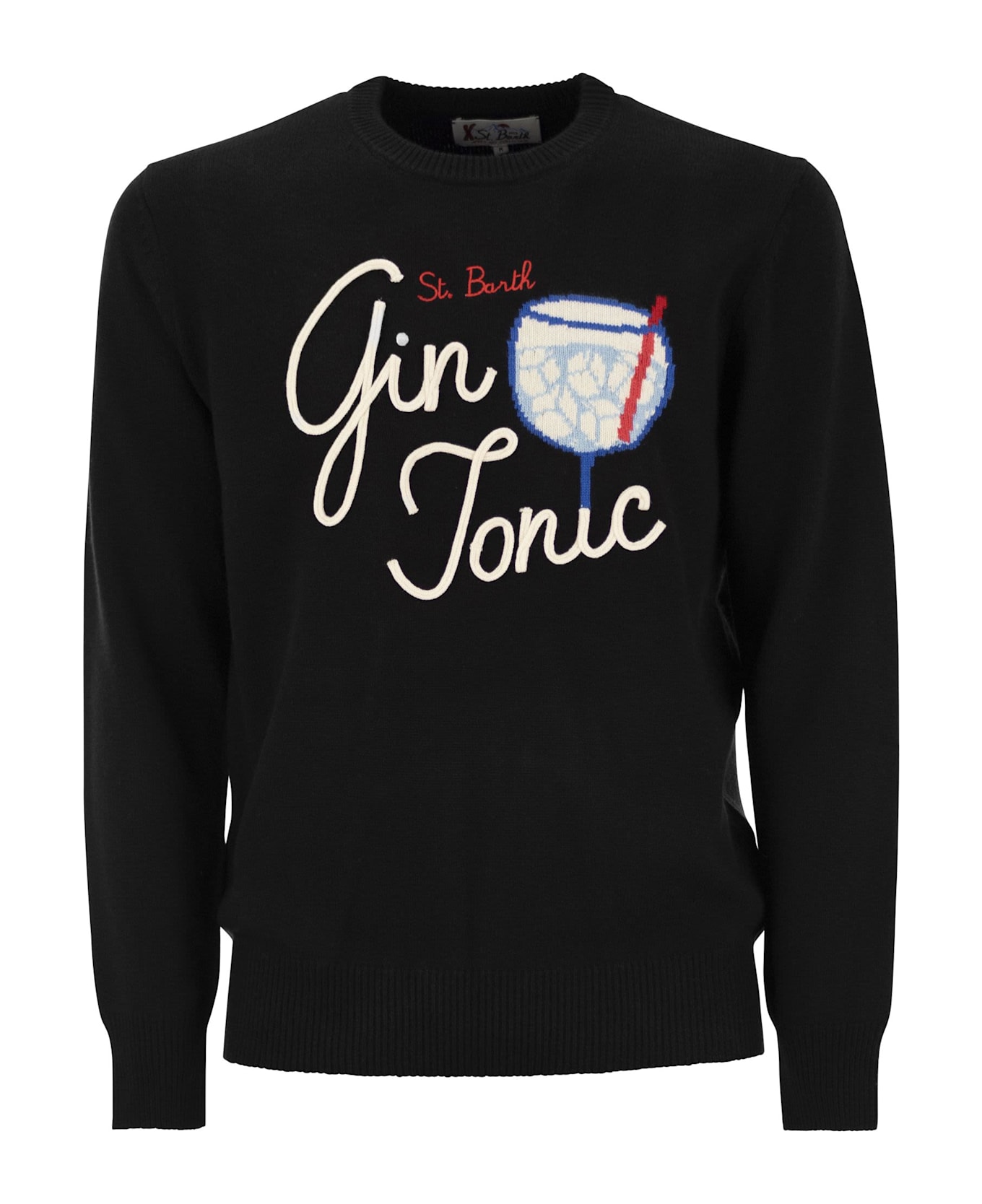 MC2 Saint Barth Gin Tonic Wool And Cashmere Blend Jumper - Black