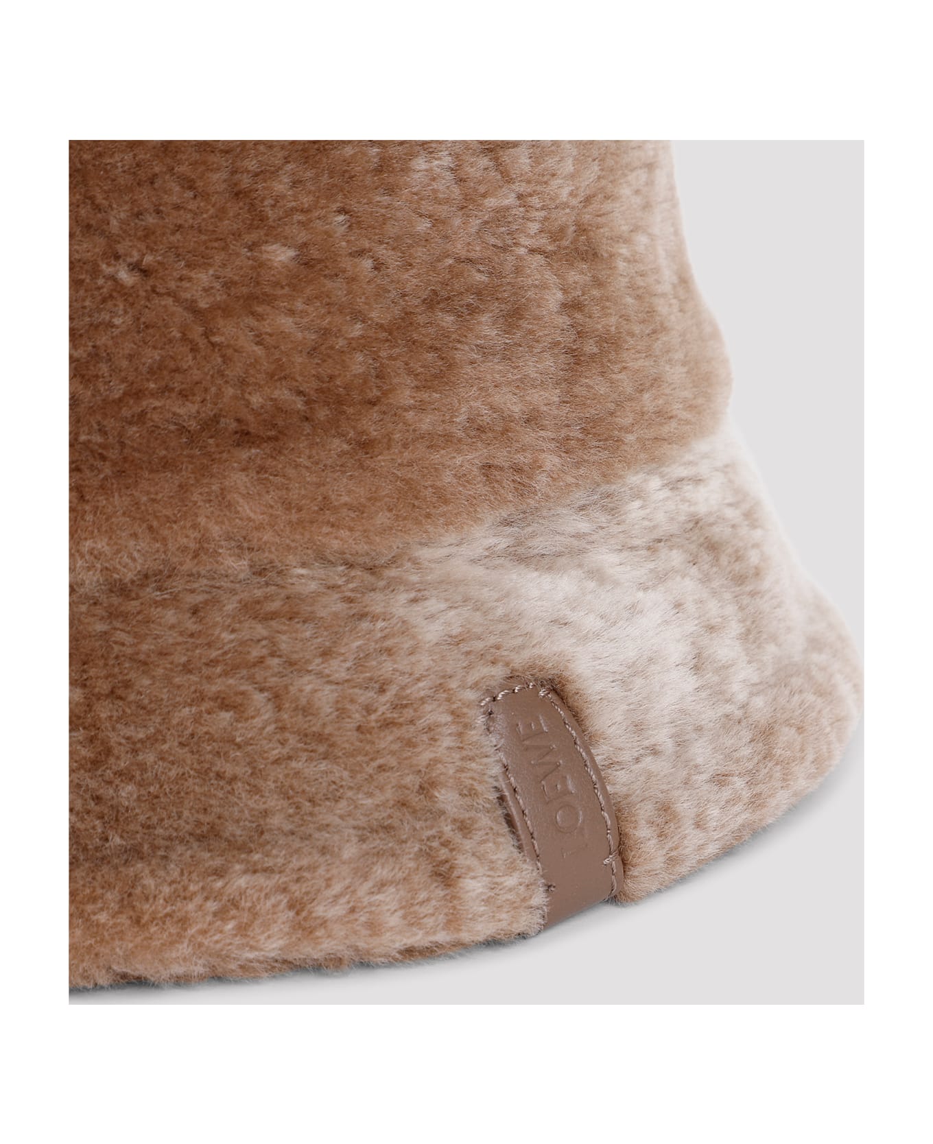 Loewe Shearling Bucket Hat - Beige