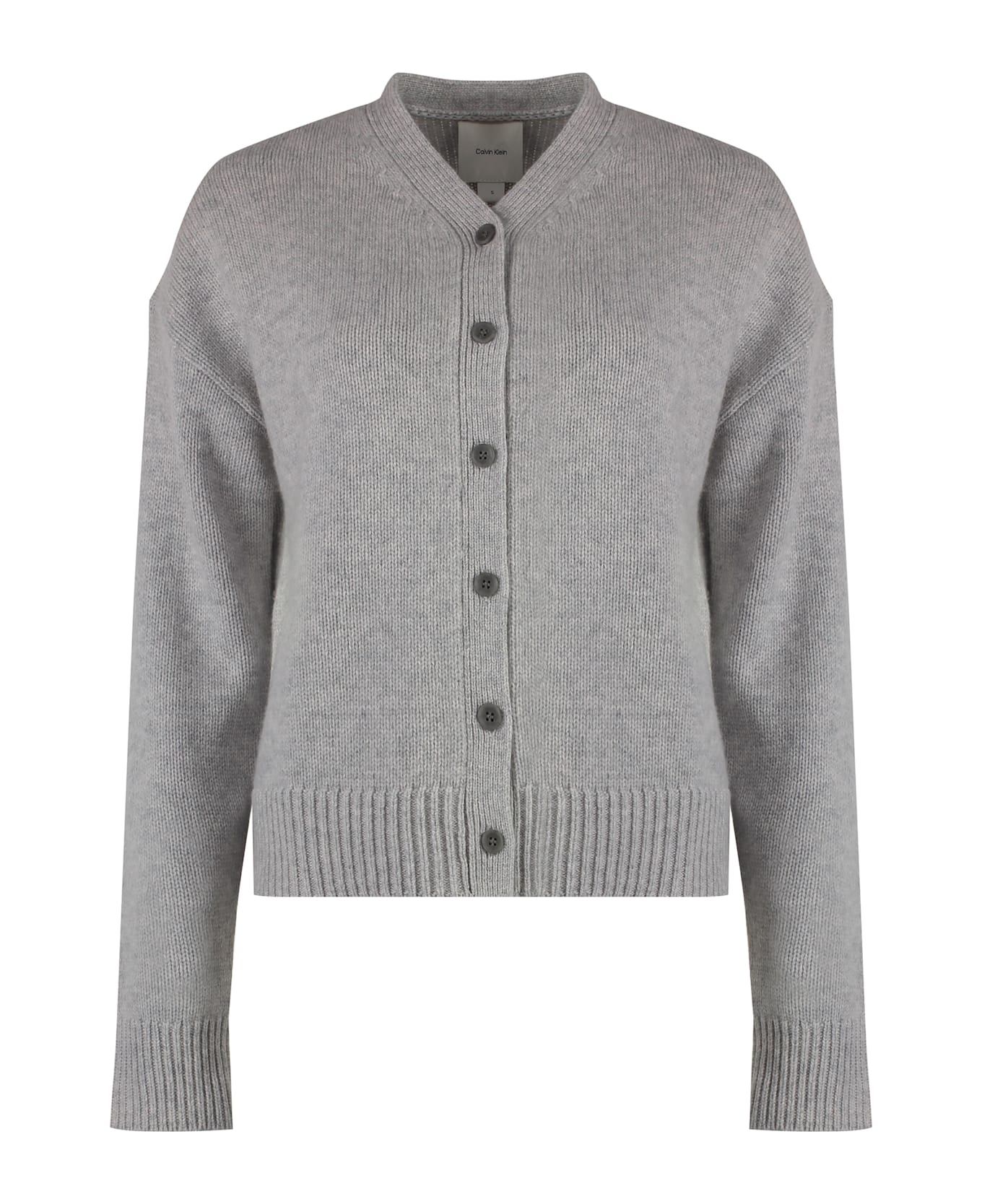 Calvin Klein Wool And Cashmere Cardigan - grey