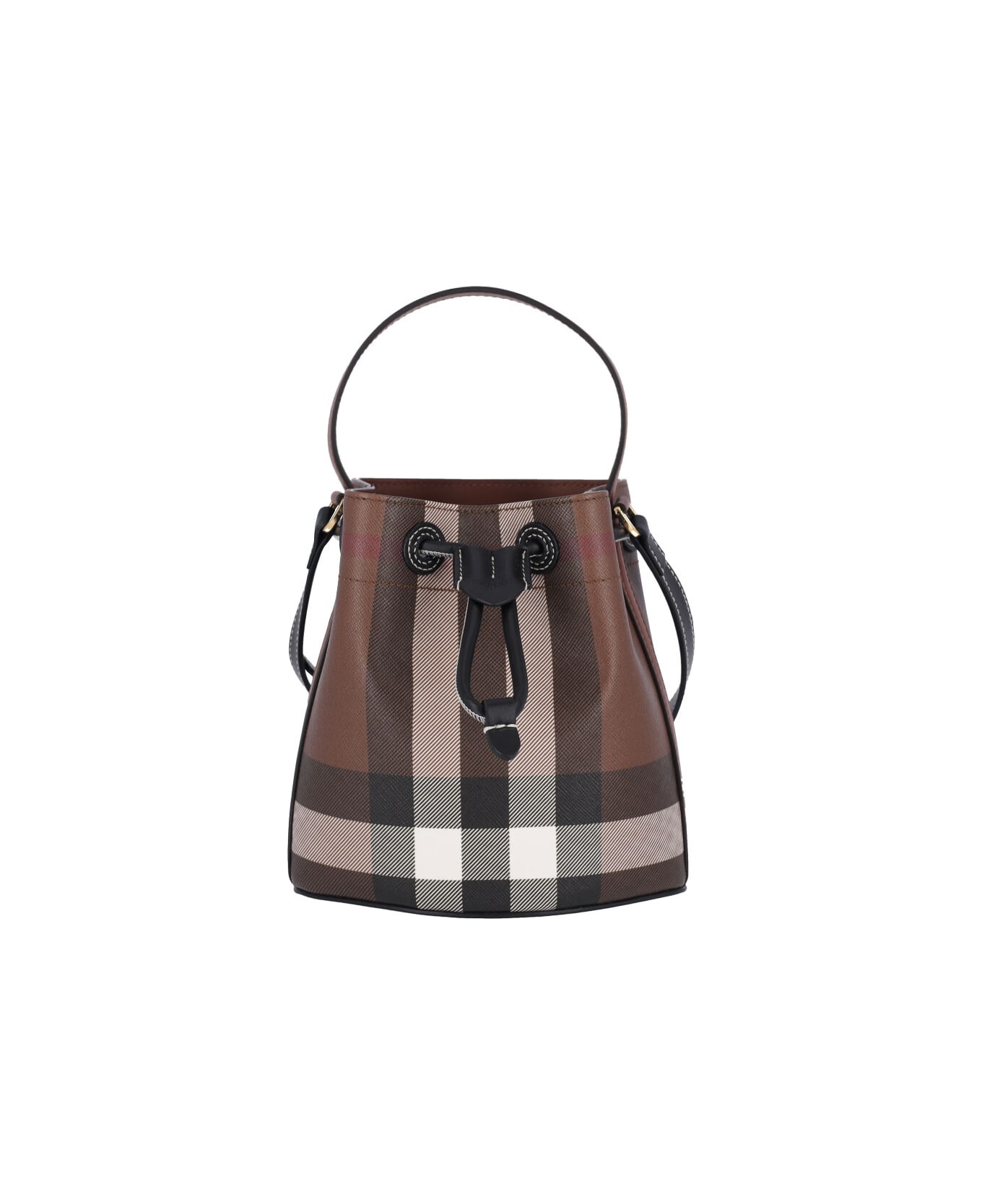 Burberry "tb" Mini Bucket Bag - Brown